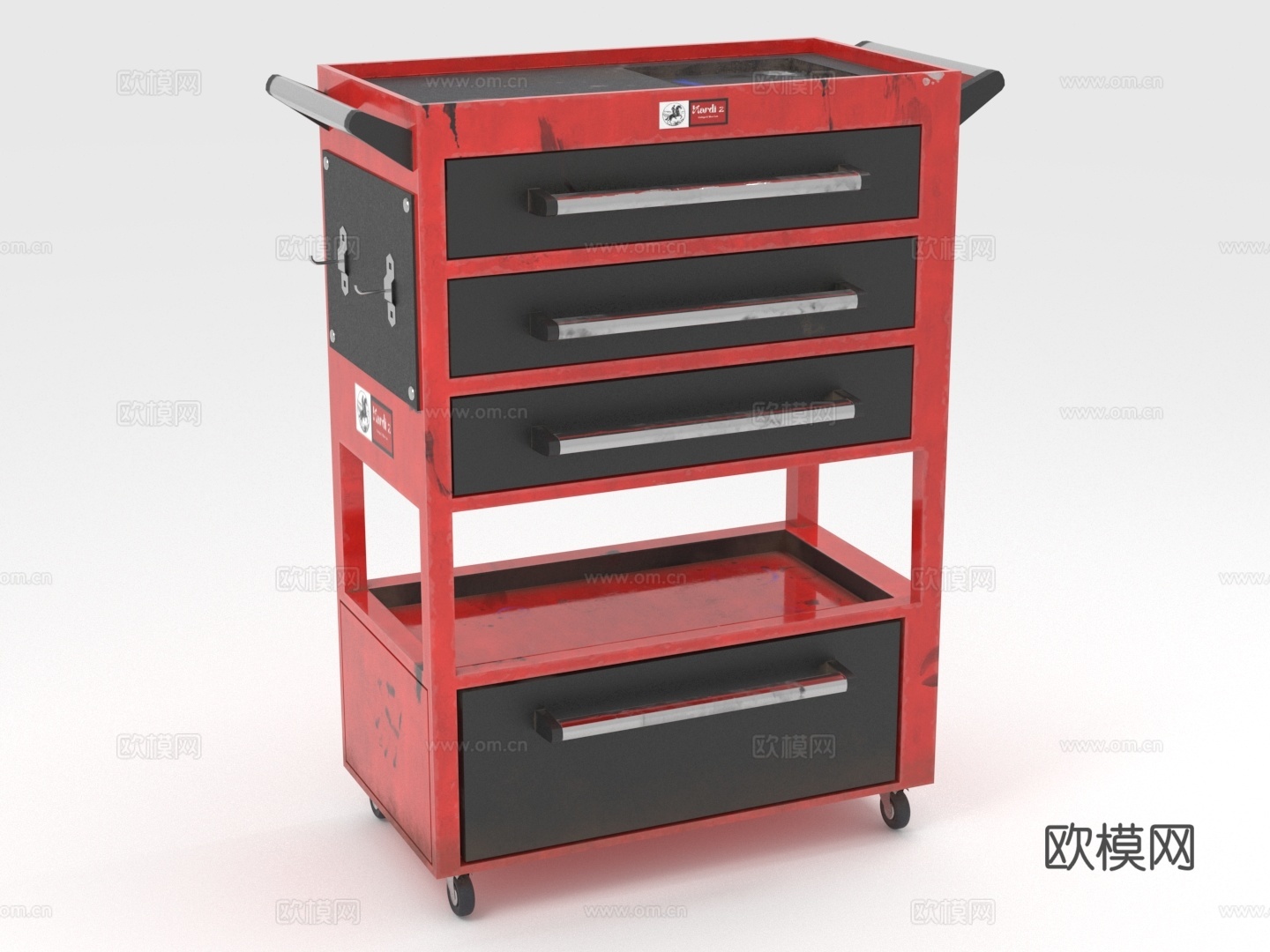 工具车 工具柜 抽屉柜 储物柜 柜子3d模型