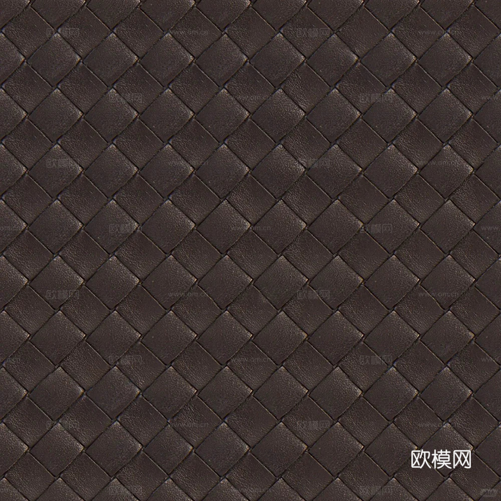 深咖色格子编织皮革