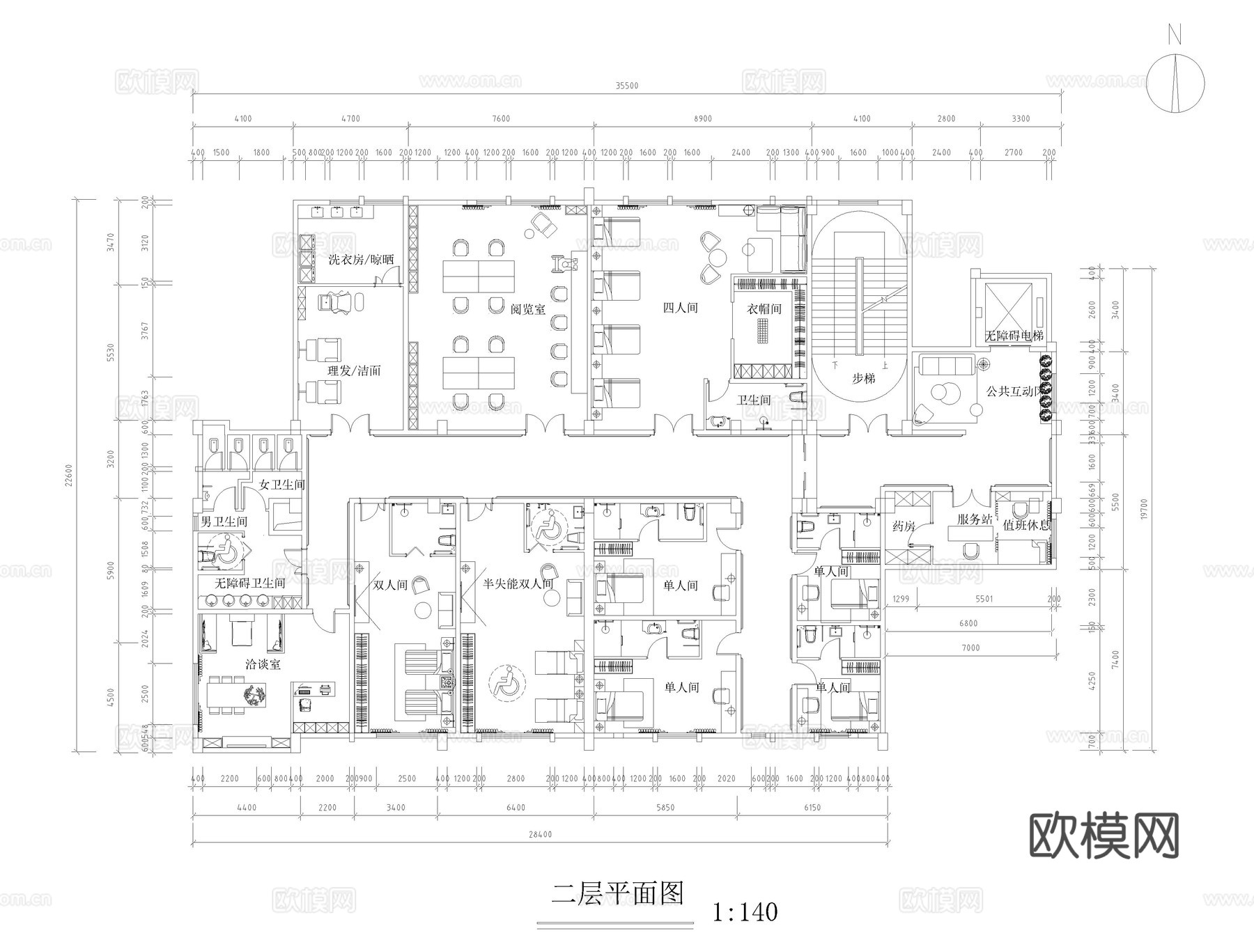 13套养老院养老社区养老服务中心CAD施工图cad施工图