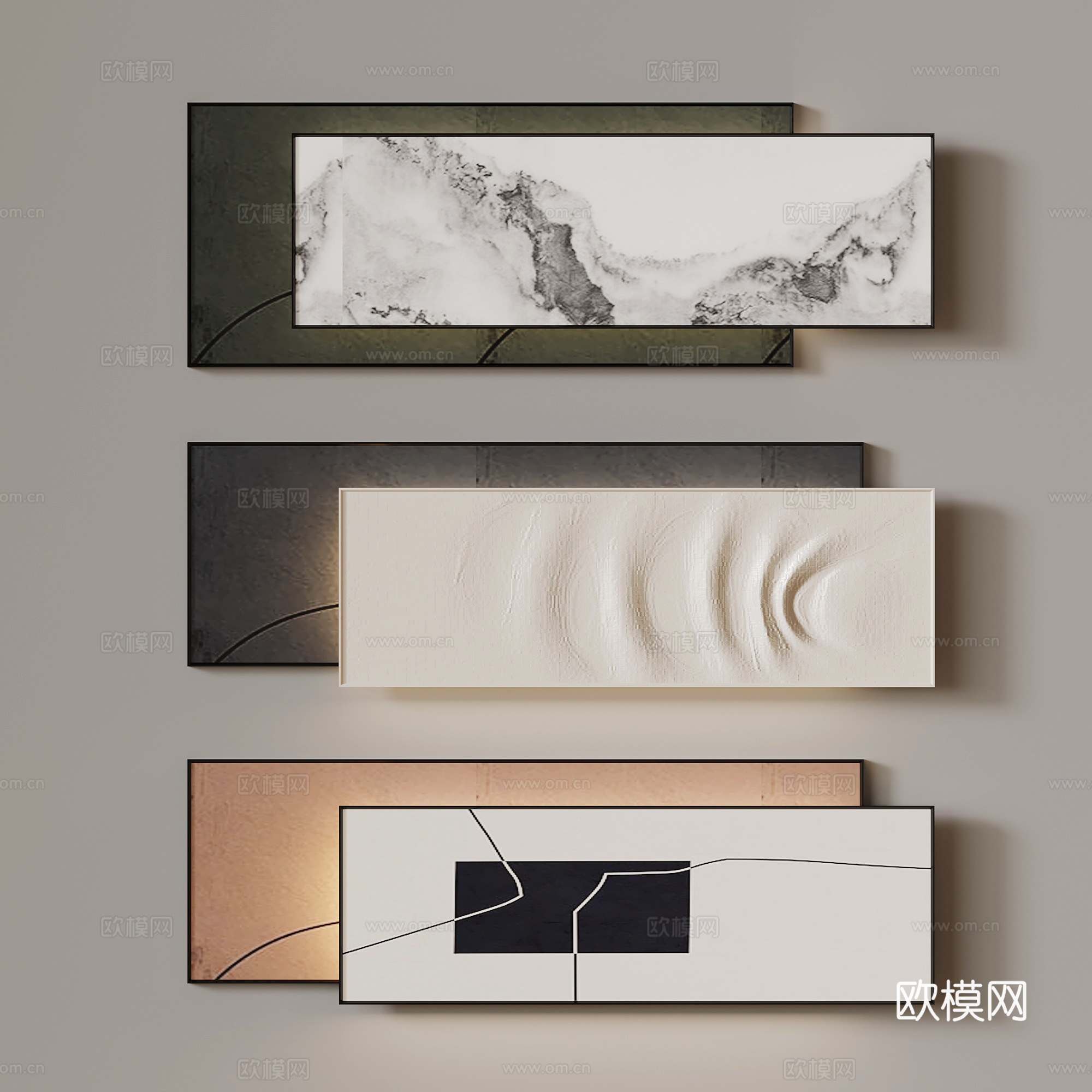 现代挂件墙饰 装饰画3d模型