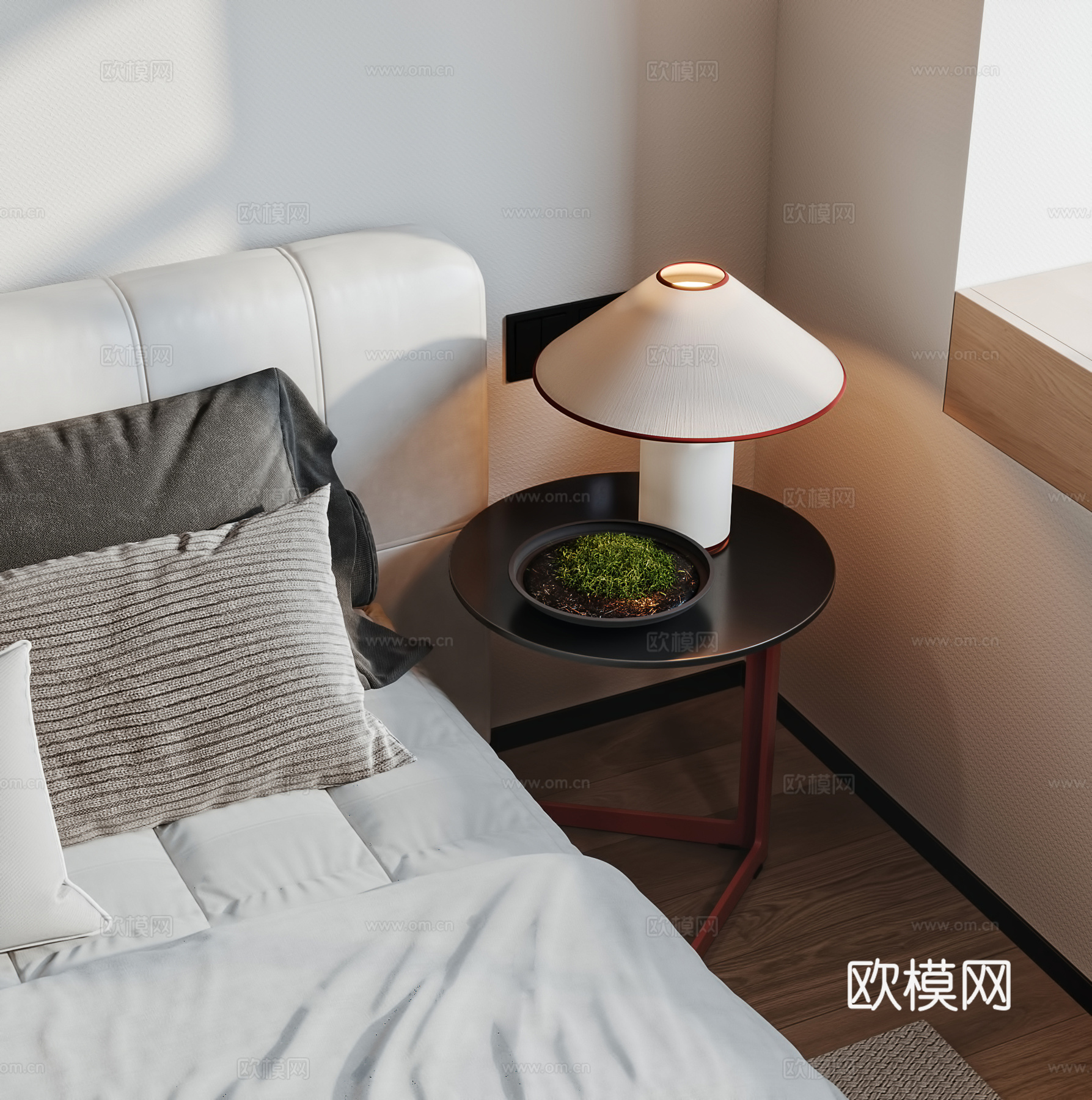 现代主卧室3d模型