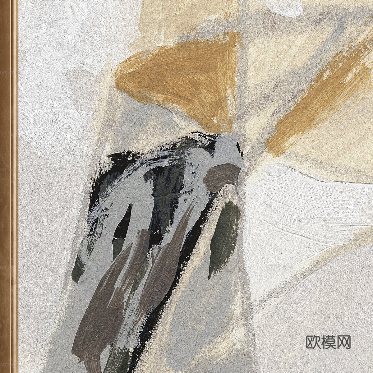 现代意式装饰挂画3d模型
