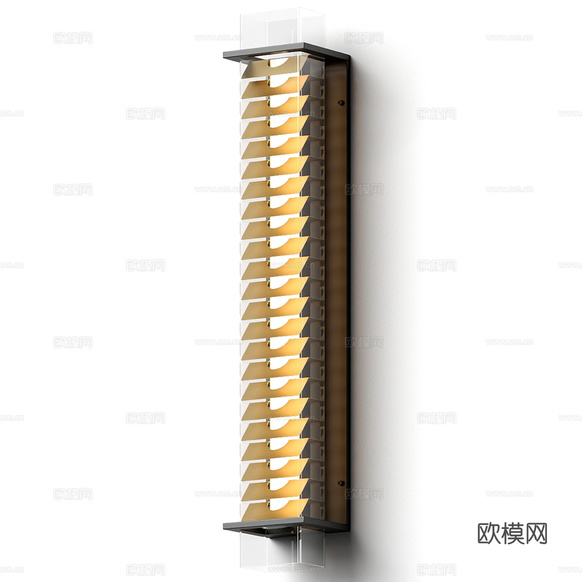 現(xiàn)代輕奢壁燈3d模型下載(渲染圖2)