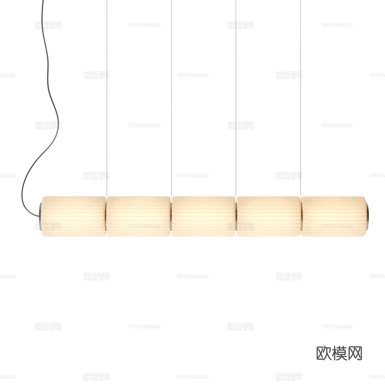 ANDlight 现代吊灯 极简吊灯 玻璃吊灯 长条吊灯3d模型