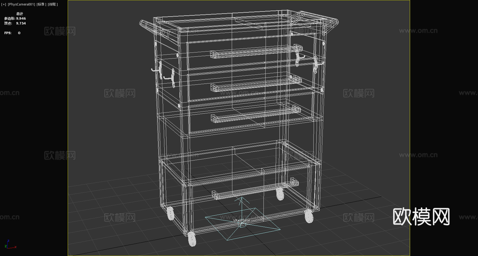 工具车 工具柜 抽屉柜 储物柜 柜子3d模型