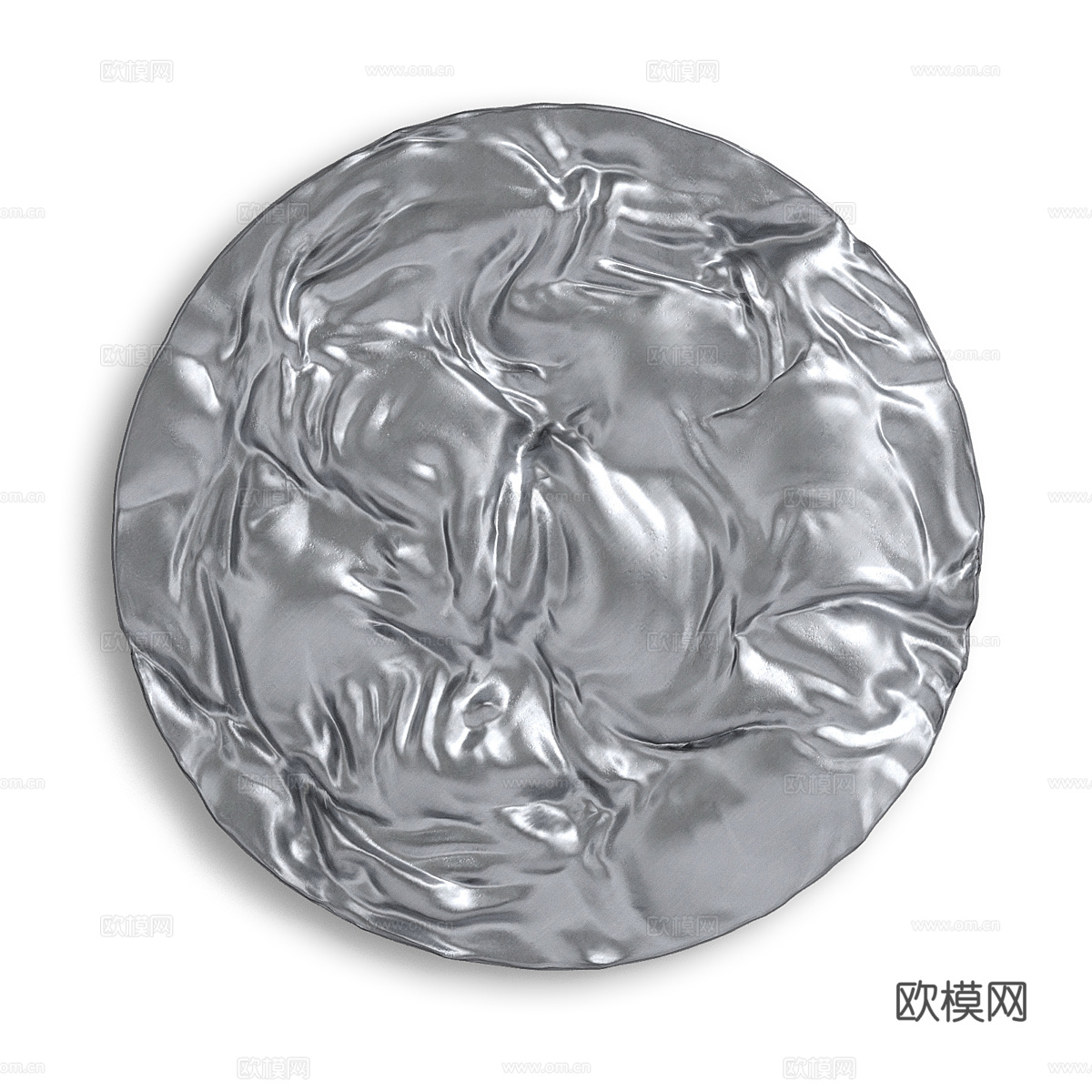 现代意式极简圆形墙饰挂件3d模型