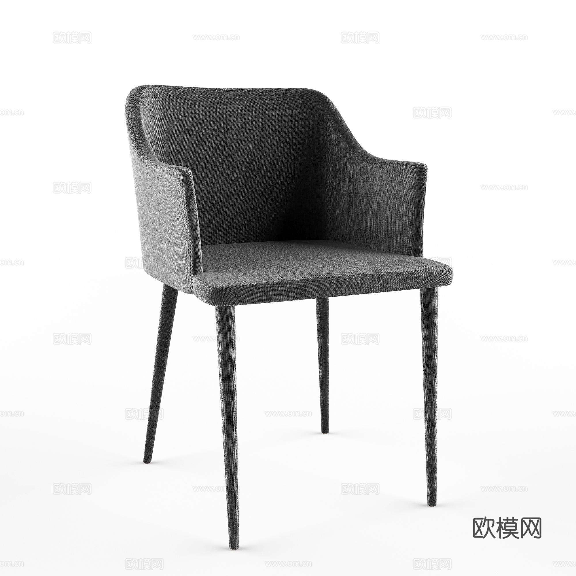 现代休闲椅 单椅 餐椅书椅 布椅su模型
