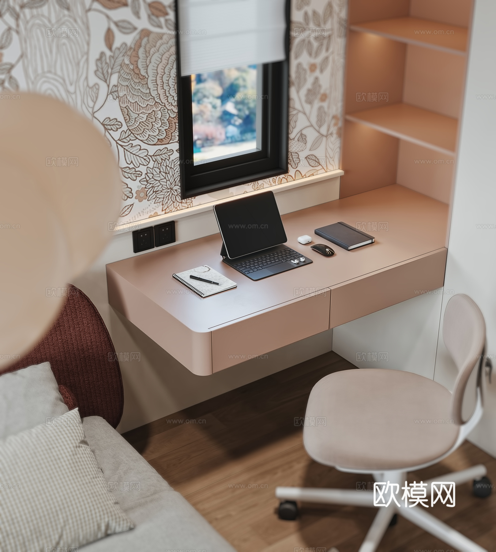 现代卧室儿童房3d模型