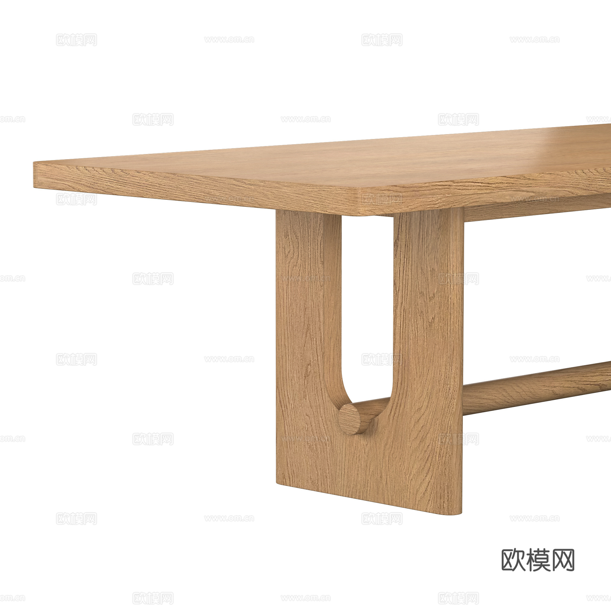 新中式侘寂长餐桌椅3d模型