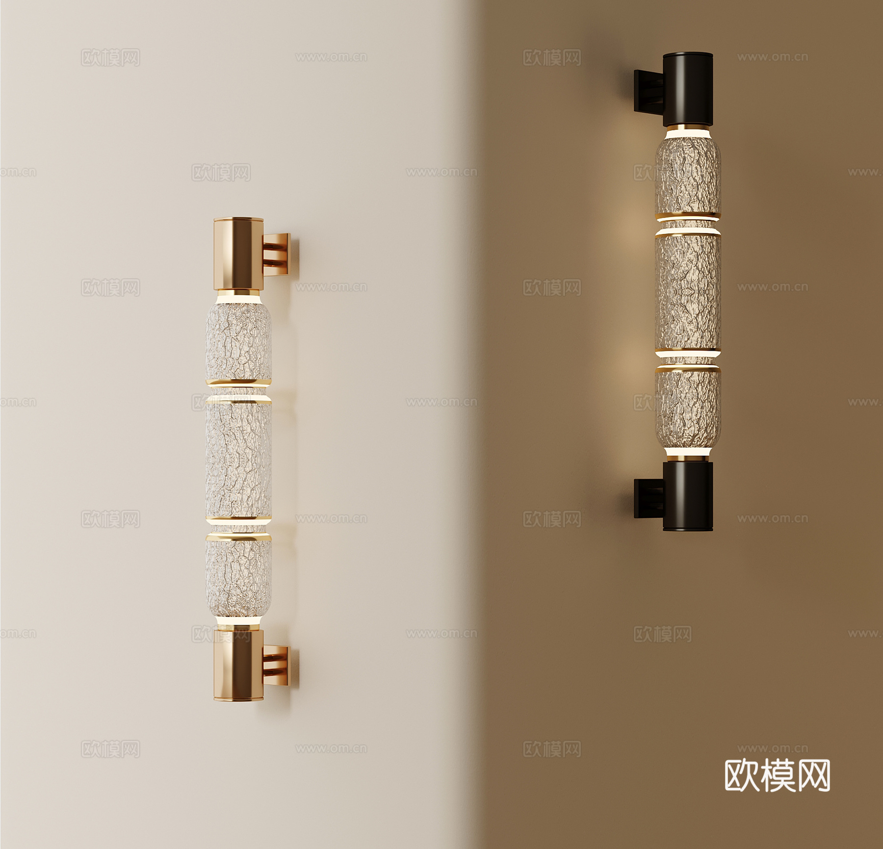 法式轻奢床头壁灯su模型