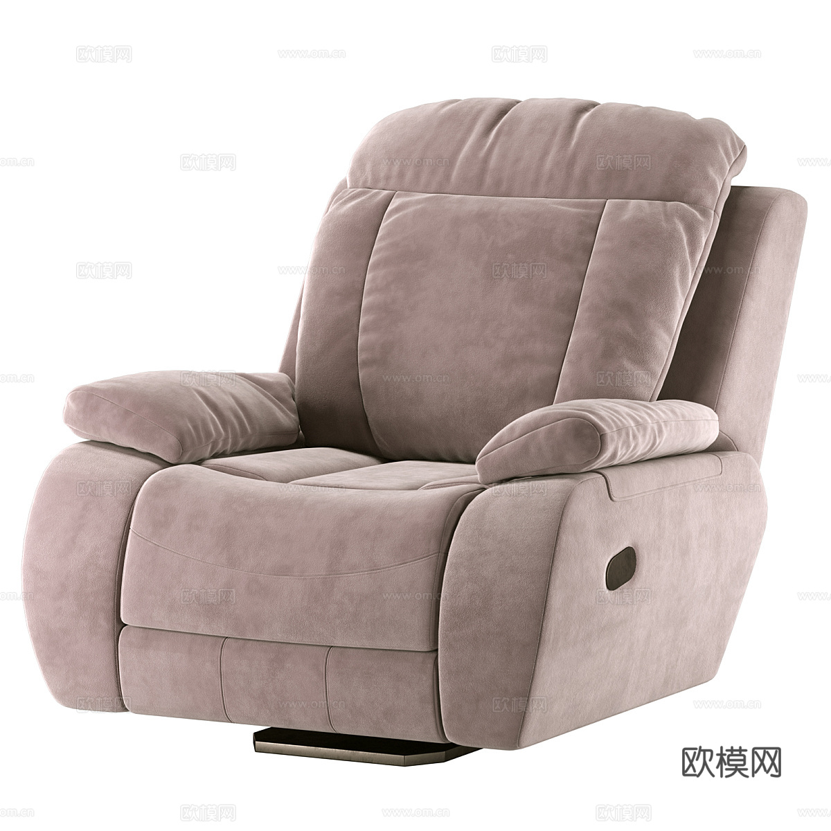 现代意式布艺沙发椅3d模型