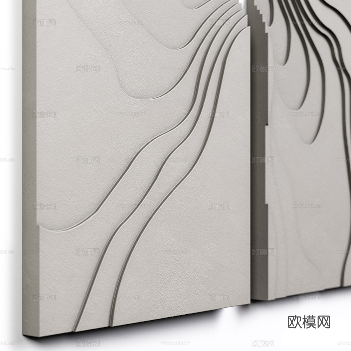 新中式墙饰挂件3d模型