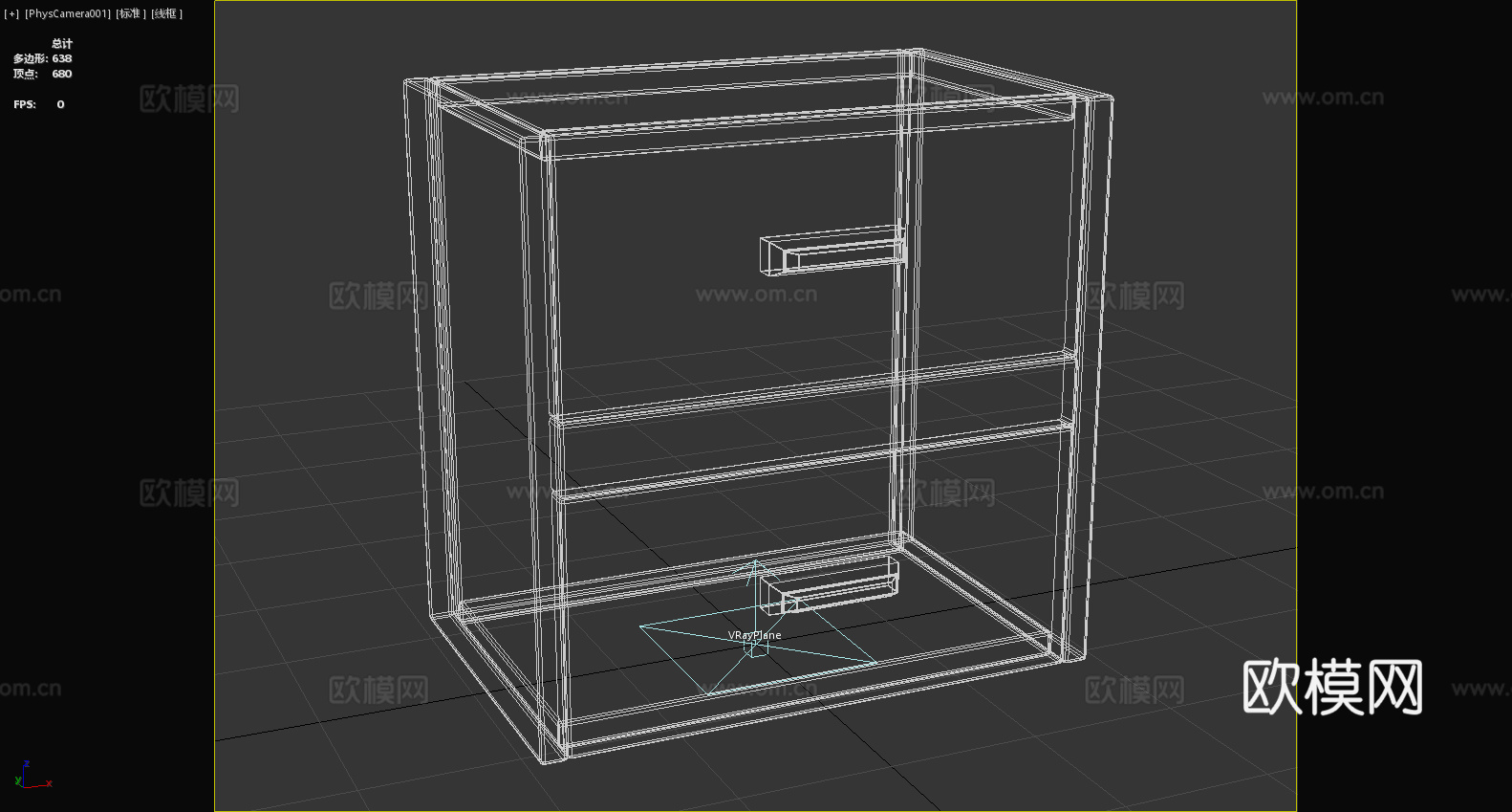 木柜 抽屉柜 置物柜 柜子3d模型