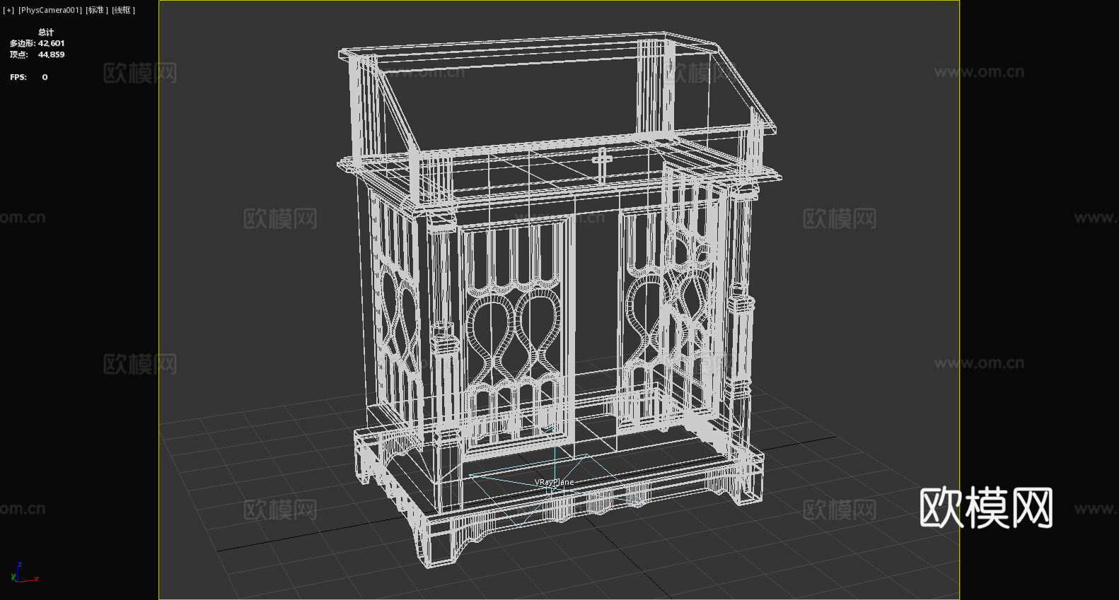 木柜 储物柜 宗教家具 经书柜 讲经台 柜子3d模型