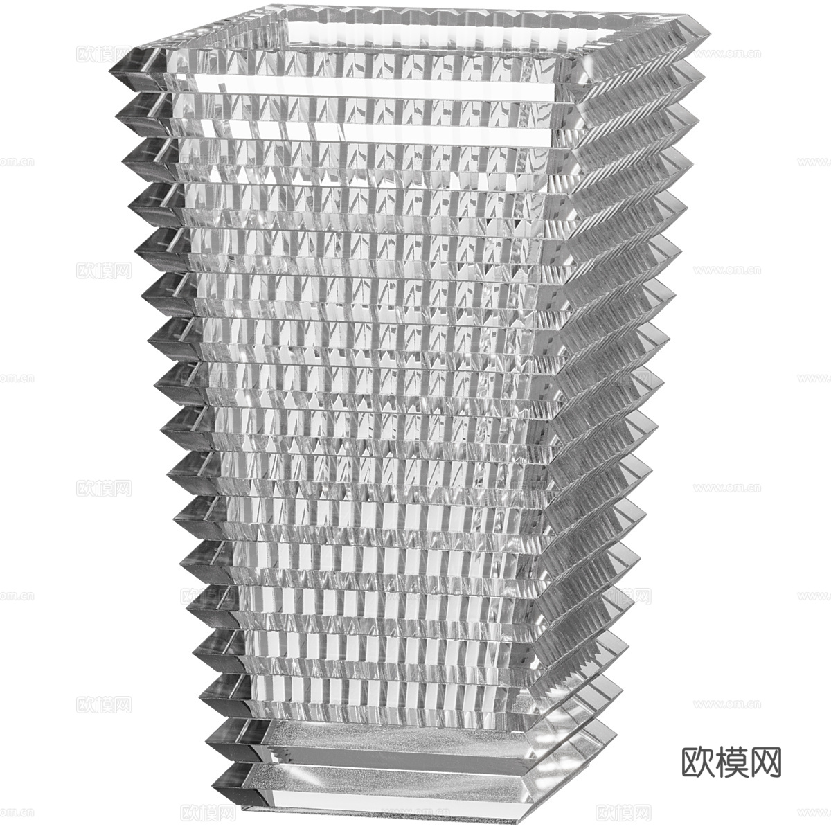 现代意式玻璃花瓶3d模型