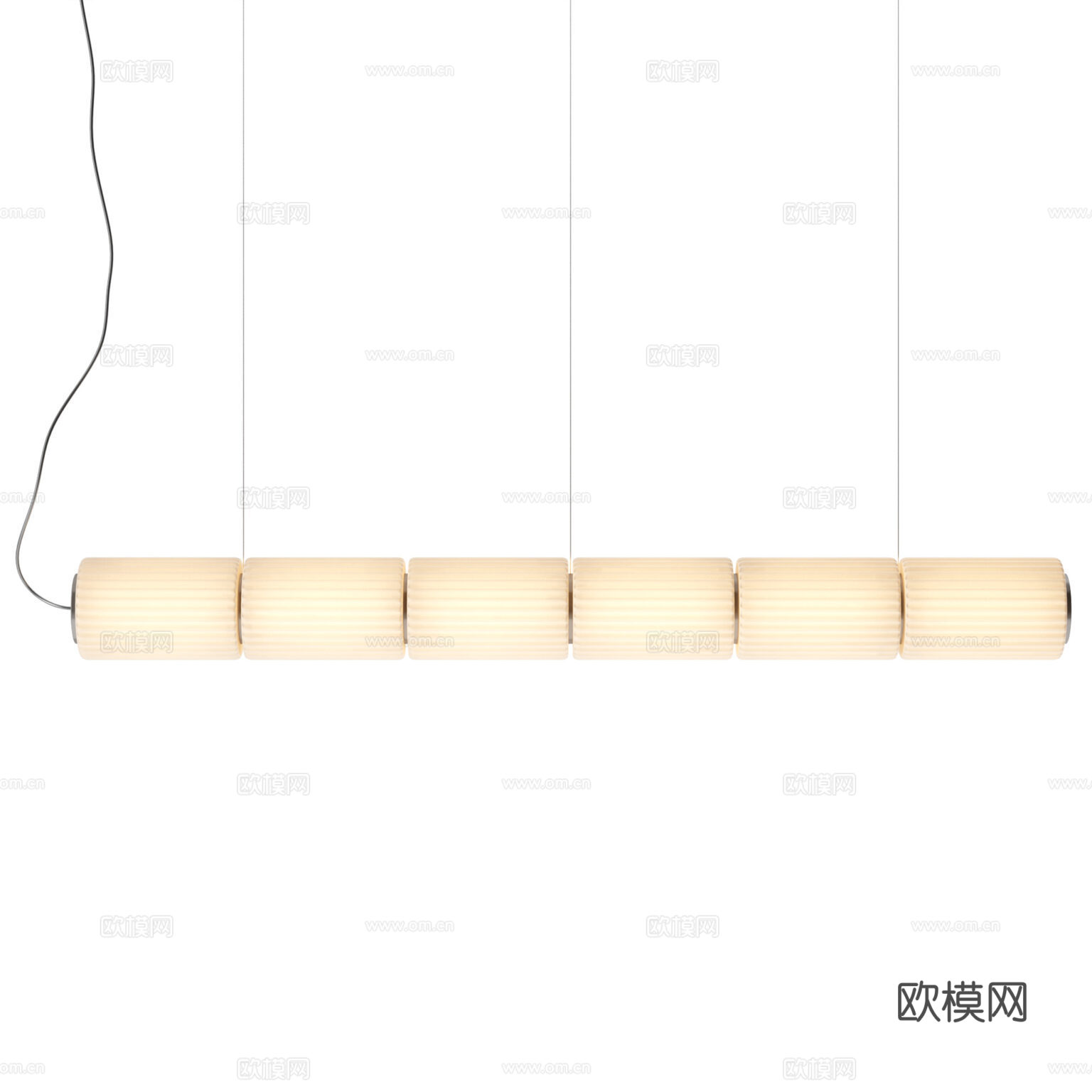 ANDlight 现代吊灯 极简吊灯 玻璃吊灯 长条吊灯3d模型