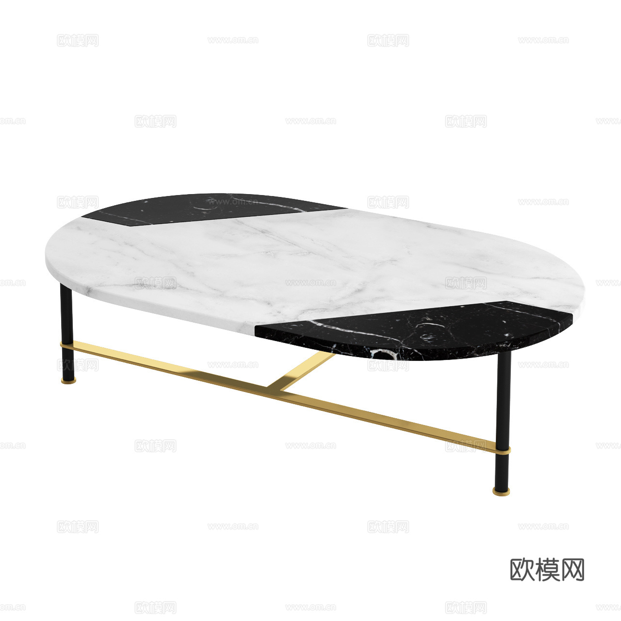 Gallotti&Radice 意式茶几 大理石茶几3d模型