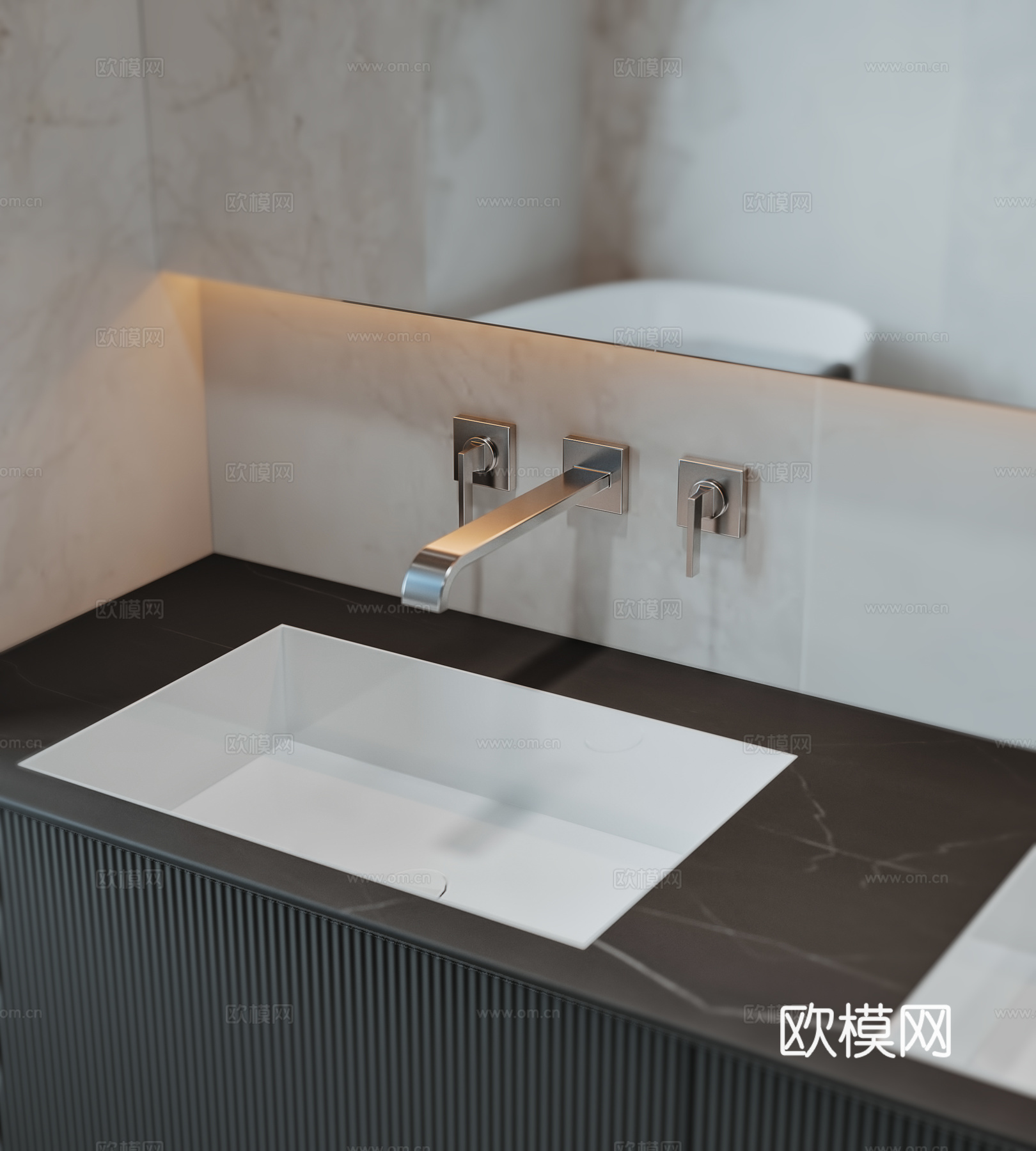 现代卫生间浴室3d模型