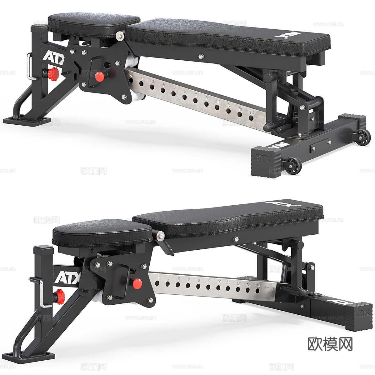 现代健身器材3d模型