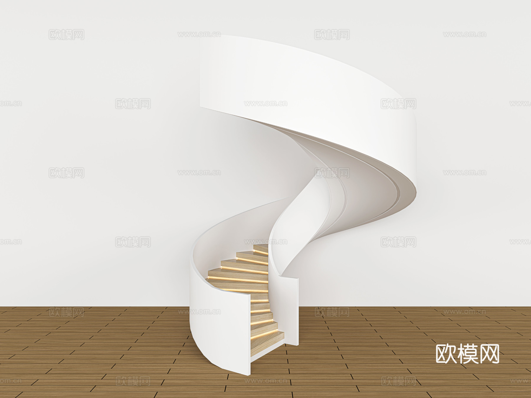 现代楼梯3d模型下载