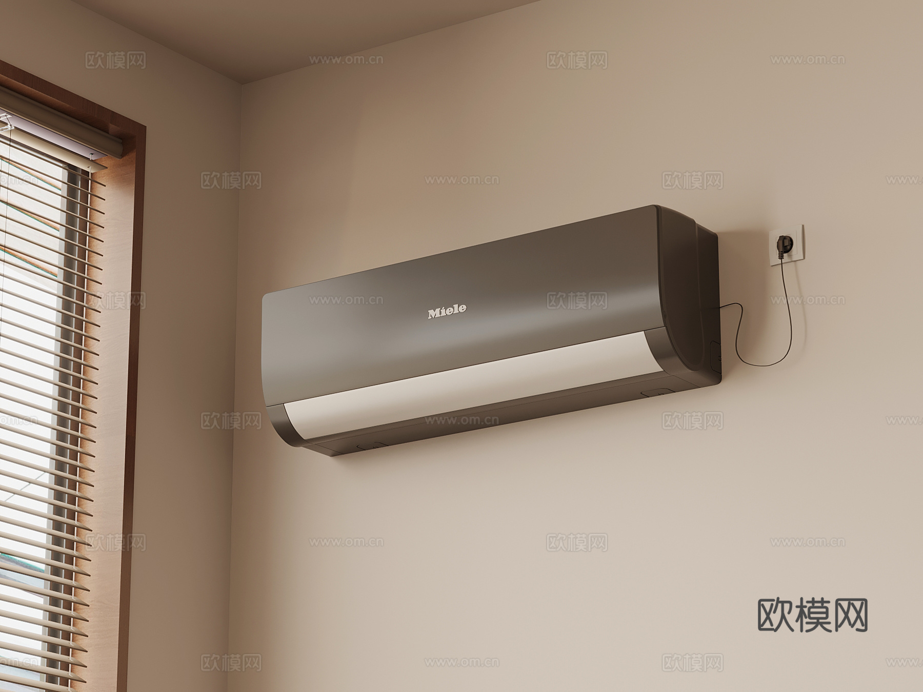 现代壁挂式空调3d模型