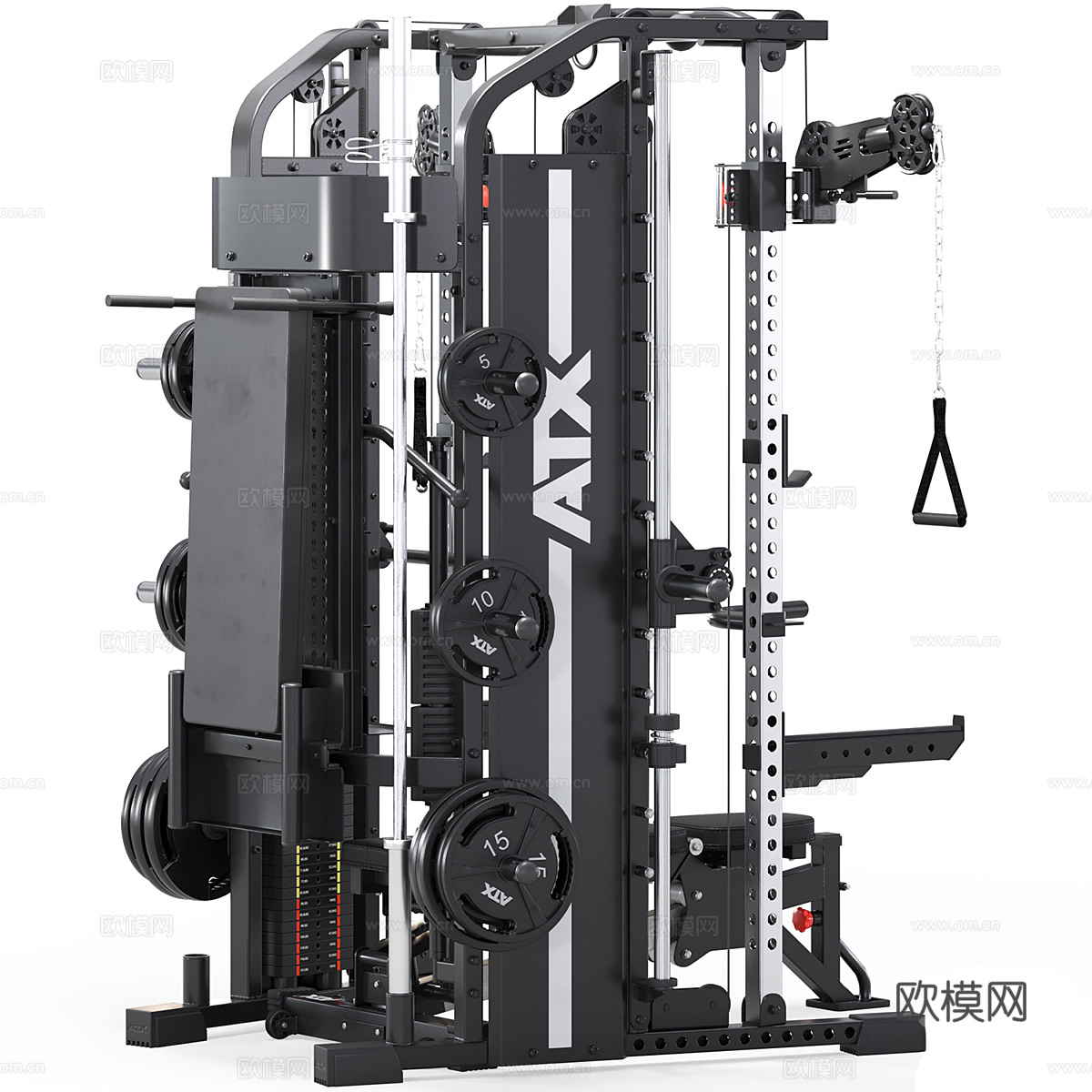 现代健身器材3d模型