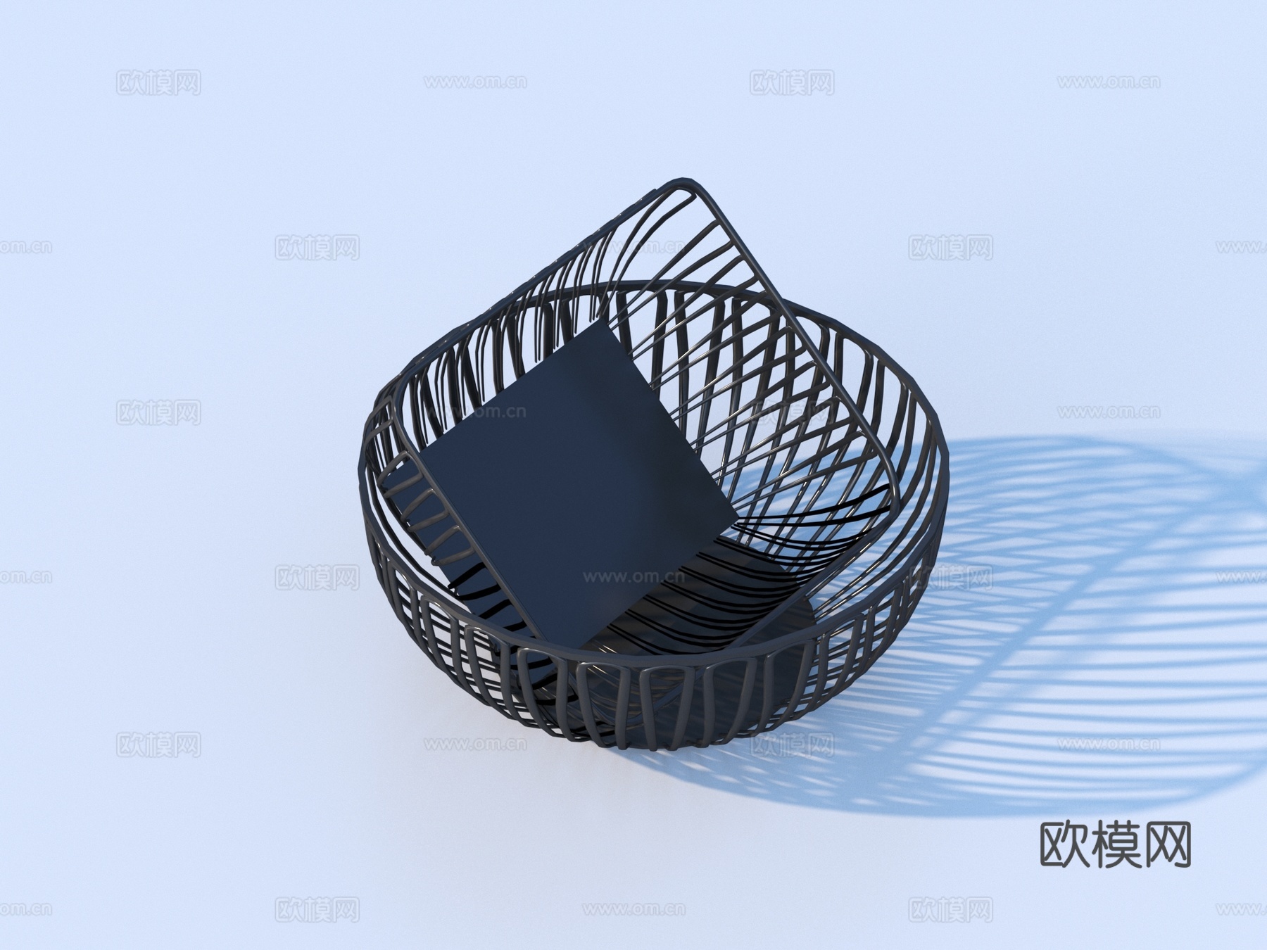 金属丝果盘3d模型