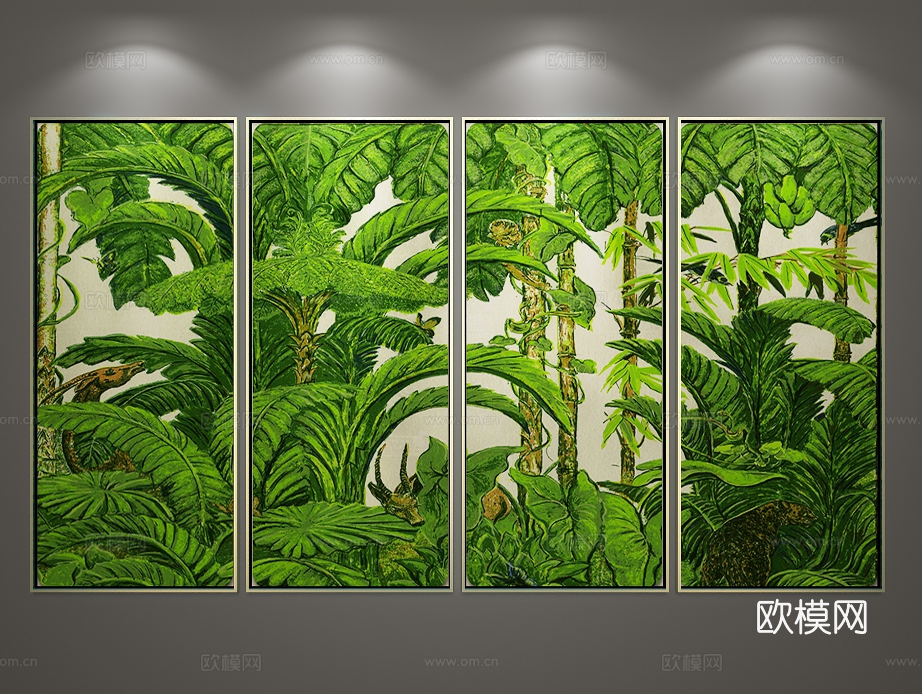 现代简约装饰画3d模型