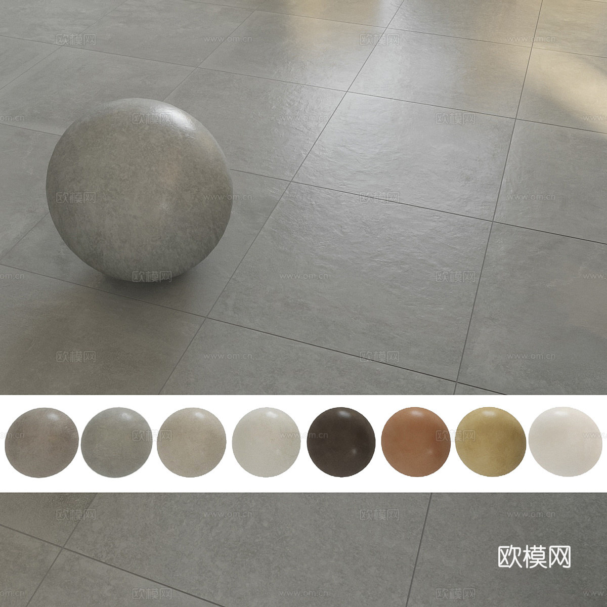 现代意式瓷砖 水泥砖 仿古砖 柔光砖3d模型