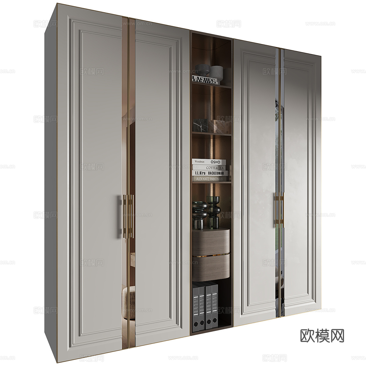 新古典轻奢开门衣柜3d模型