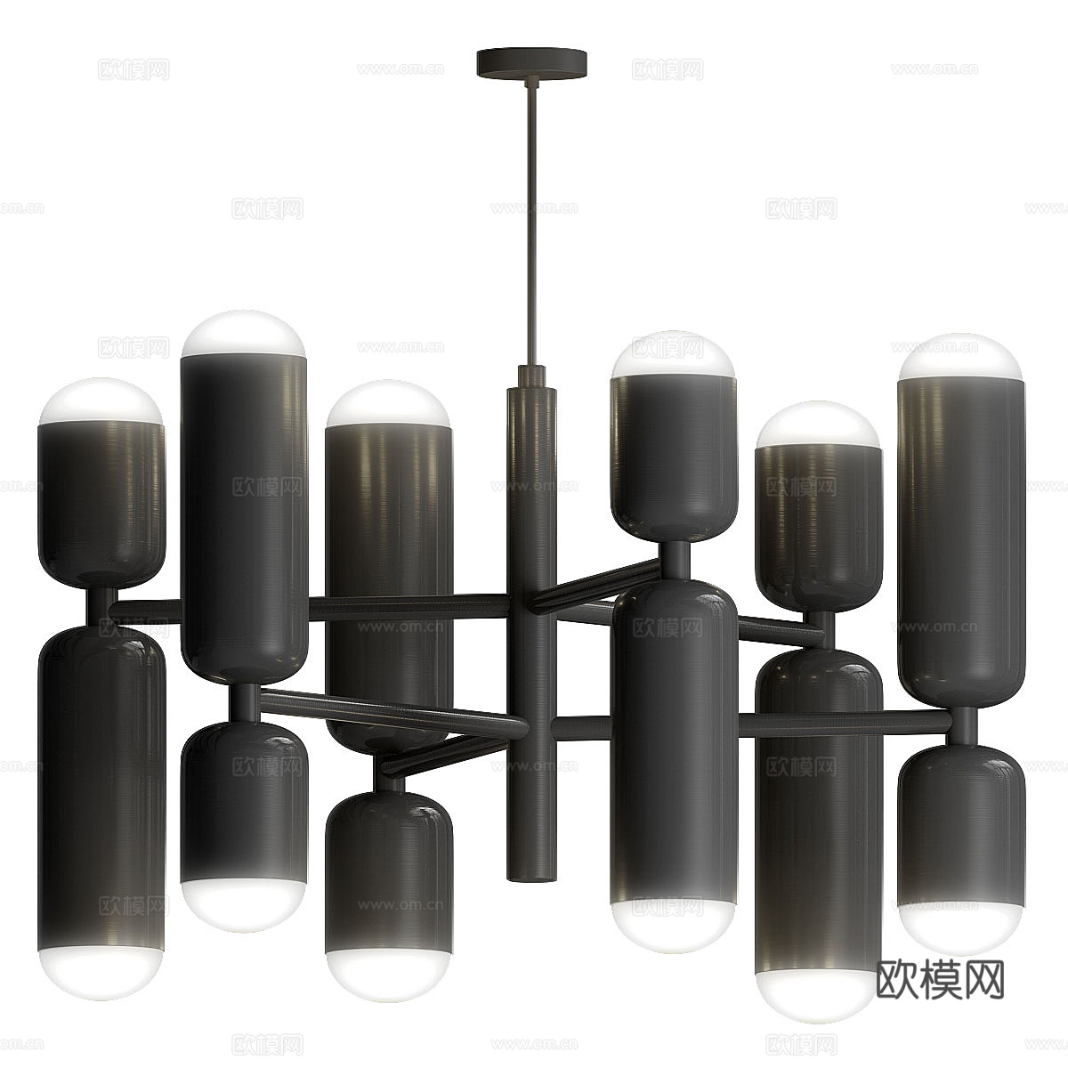 现代意式多头装饰吊灯3d模型