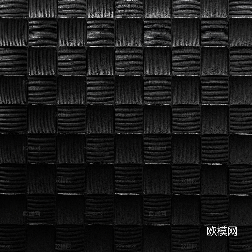 黑色肌理板格子木饰面