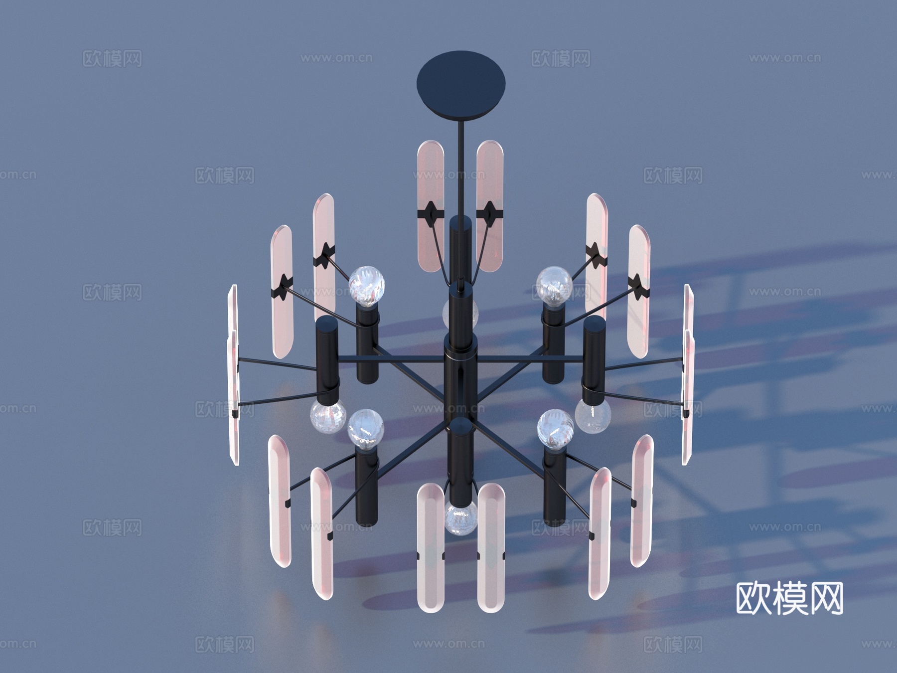 吊灯 时尚简约金属吊灯3d模型