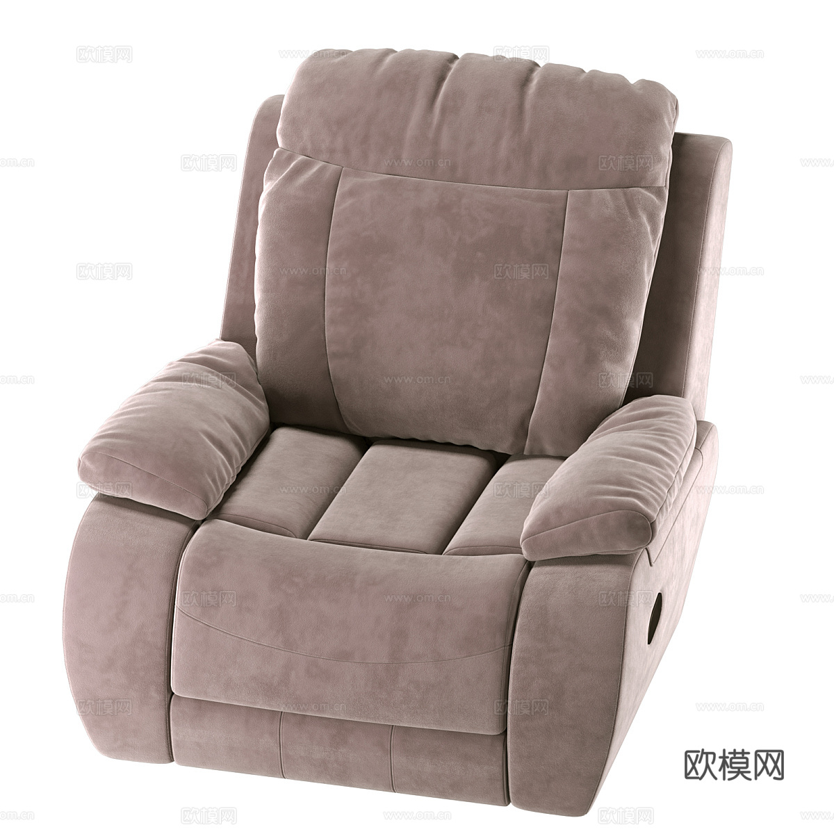 现代意式布艺沙发椅3d模型