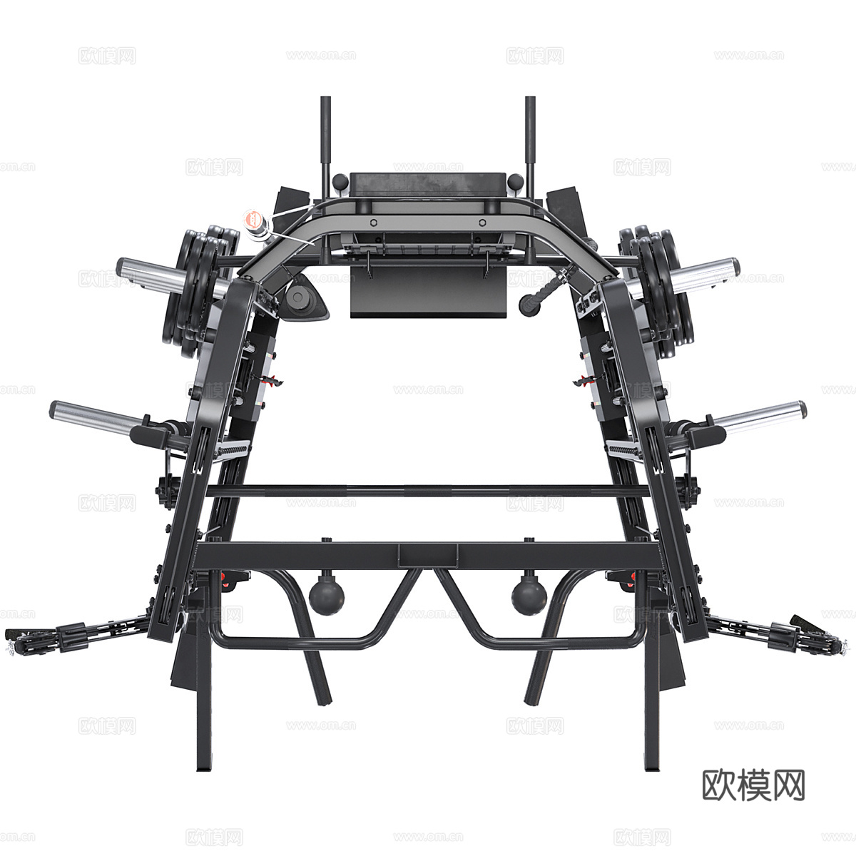 现代健身器材3d模型