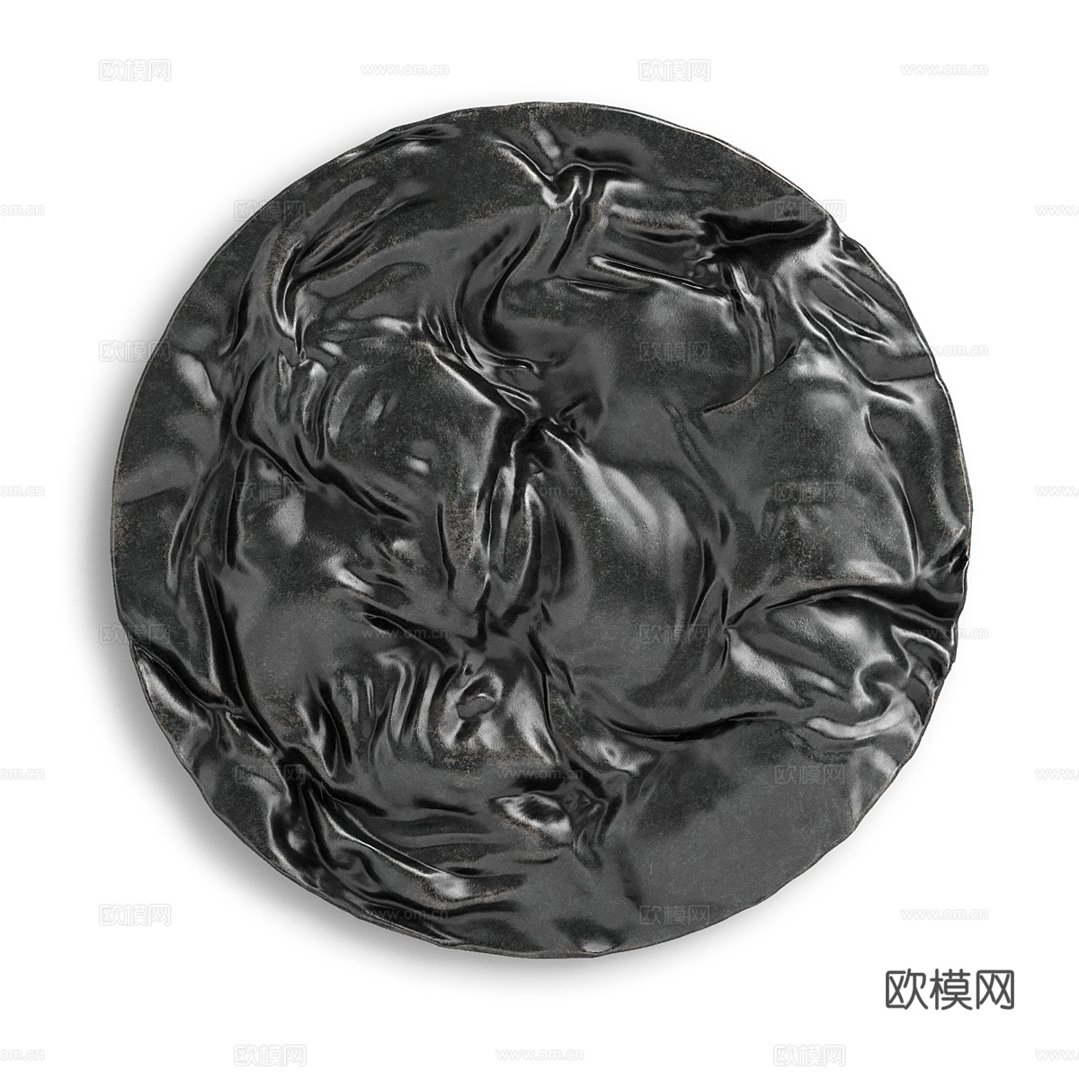 现代意式极简圆形墙饰挂件3d模型