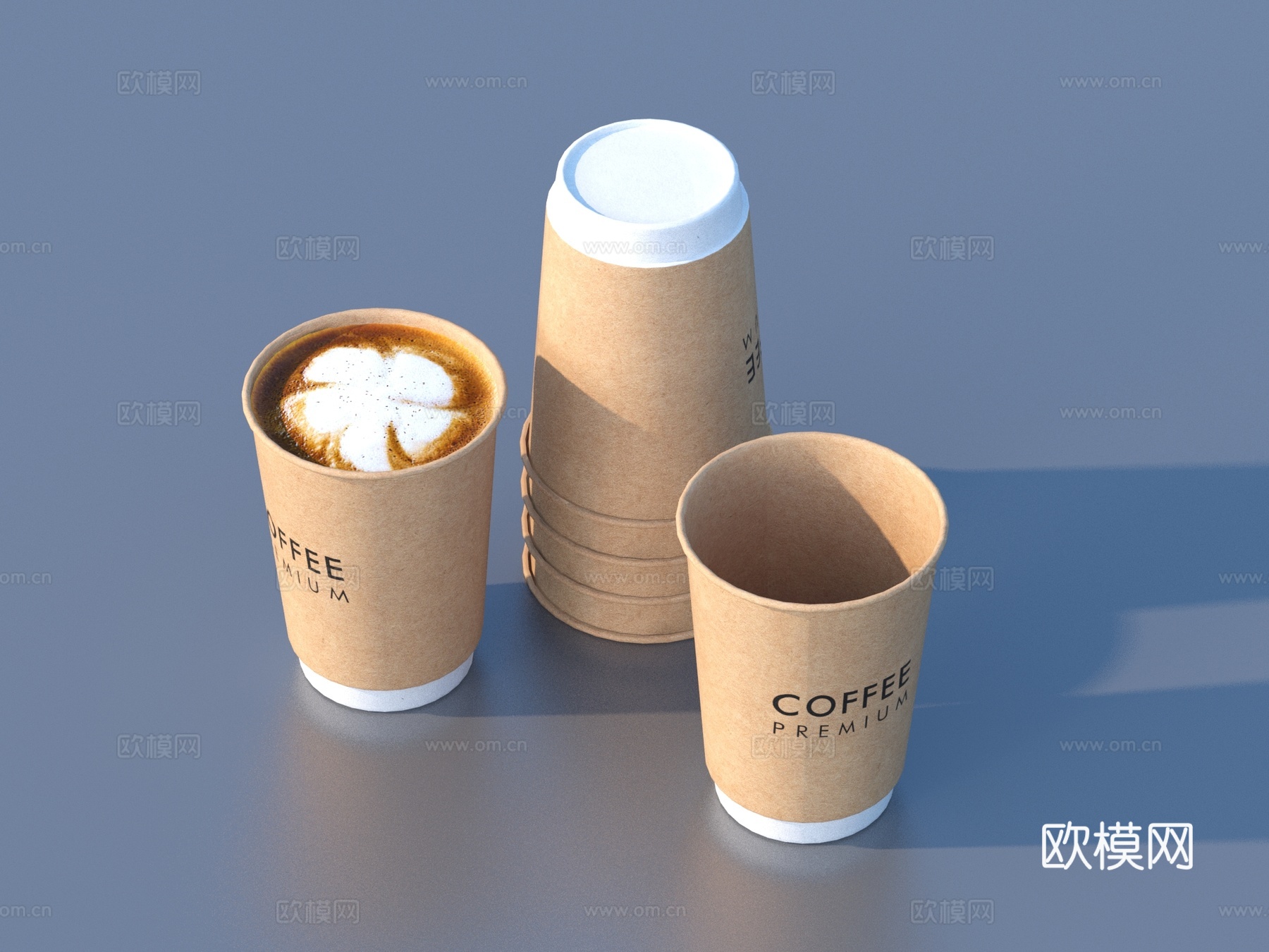 纸杯 咖啡 可乐 奶茶 饮料3d模型