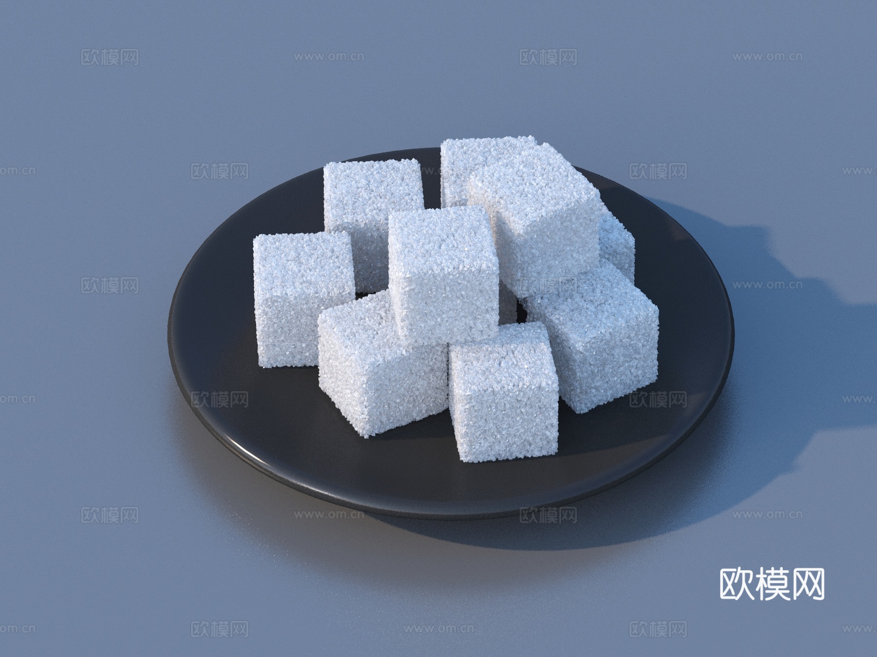 方糖 咖啡糖 白糖3d模型
