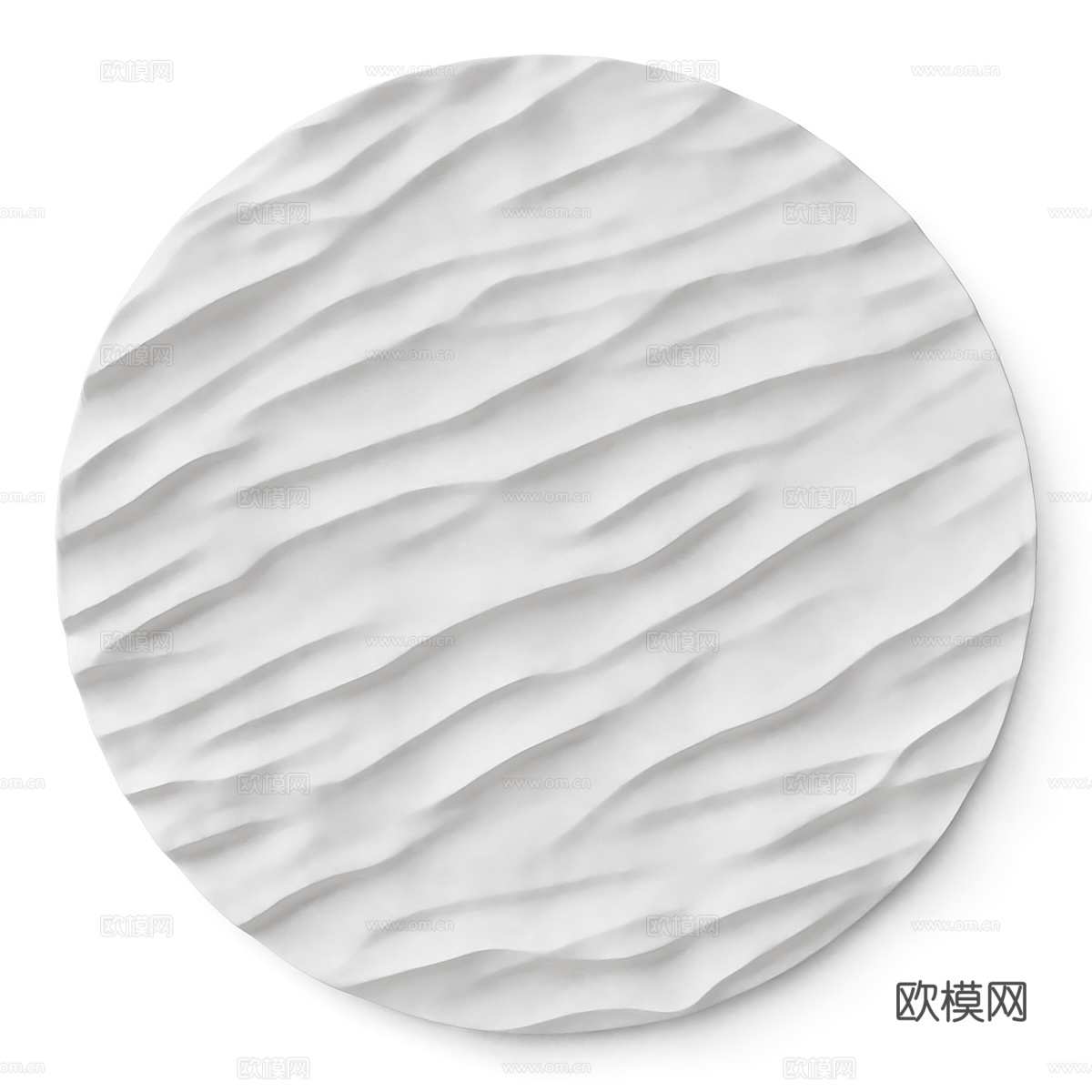 现代意式轻奢圆形墙饰挂件3d模型