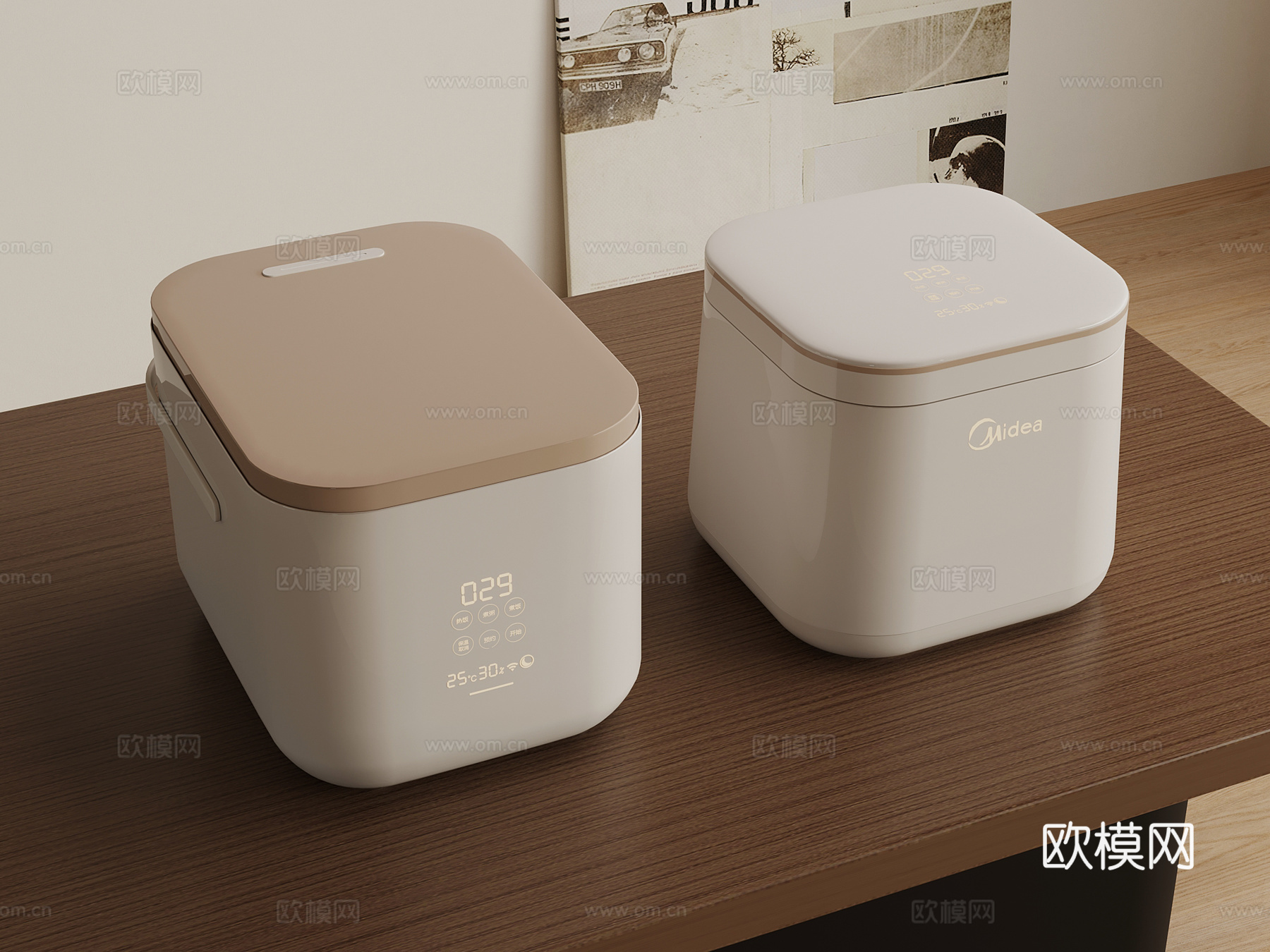现代电饭煲3d模型