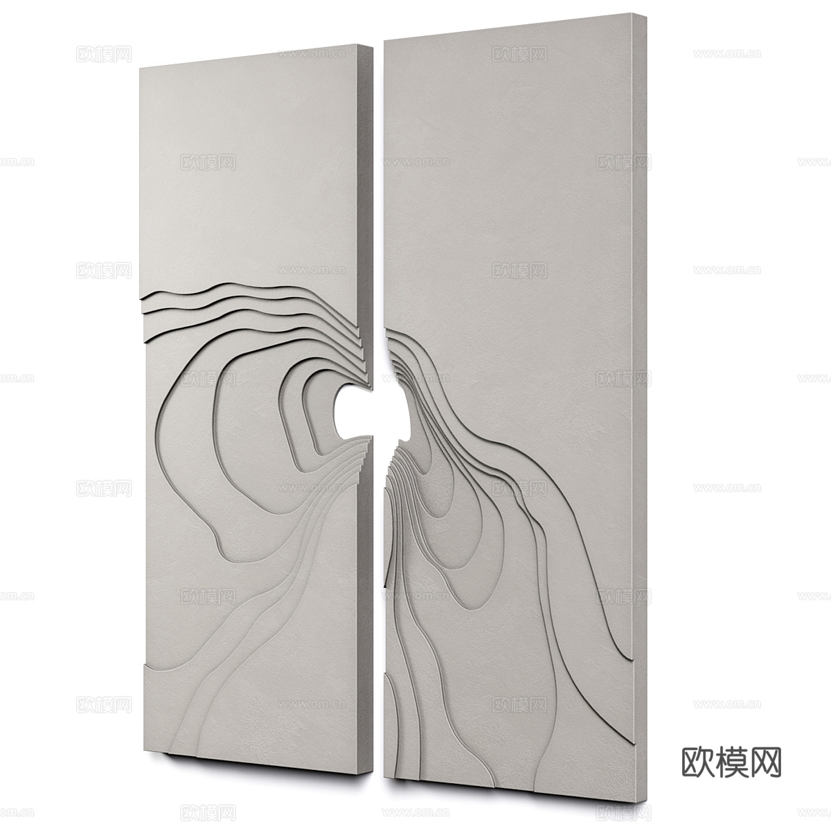 新中式墙饰挂件3d模型