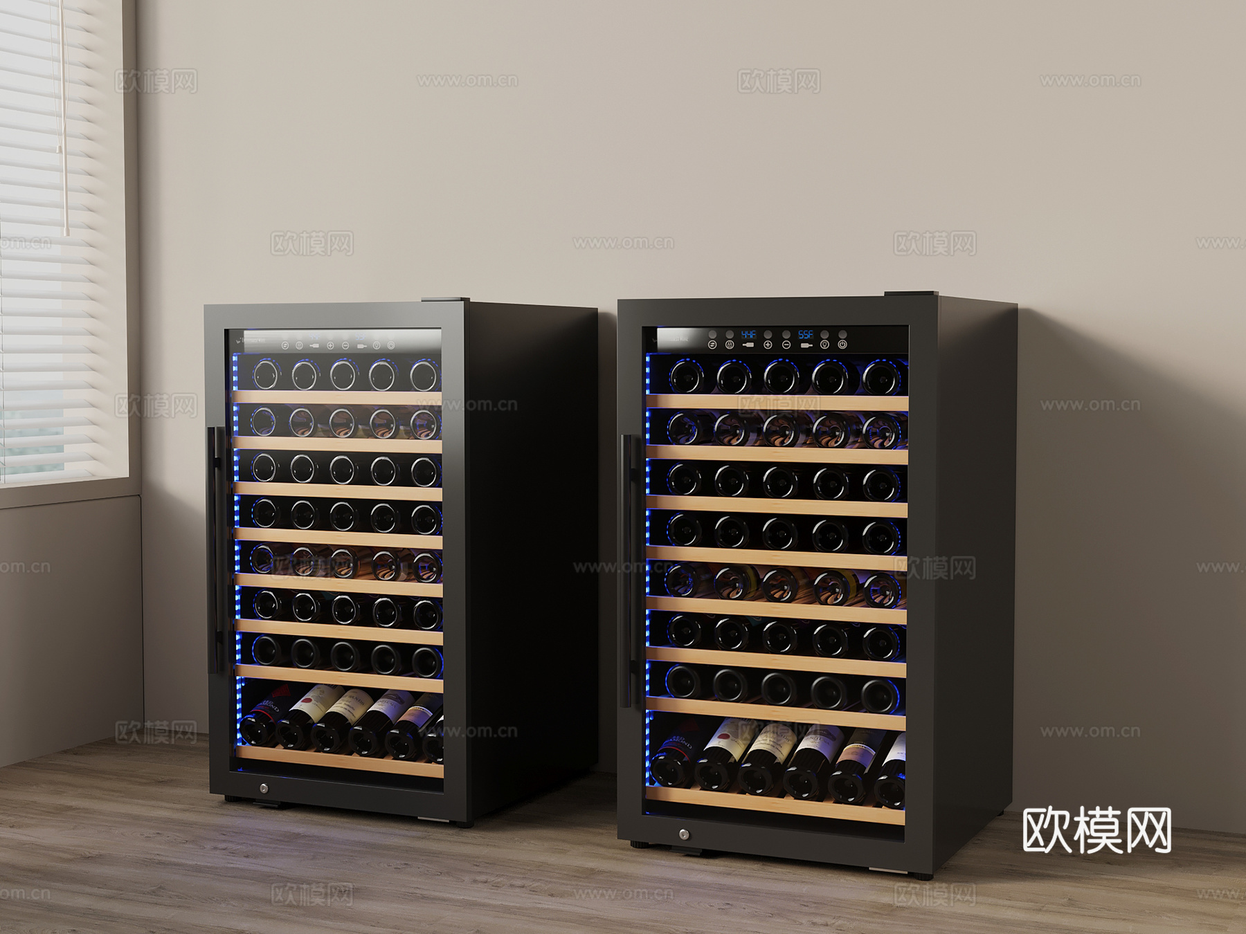 现代酒柜 矮柜su模型