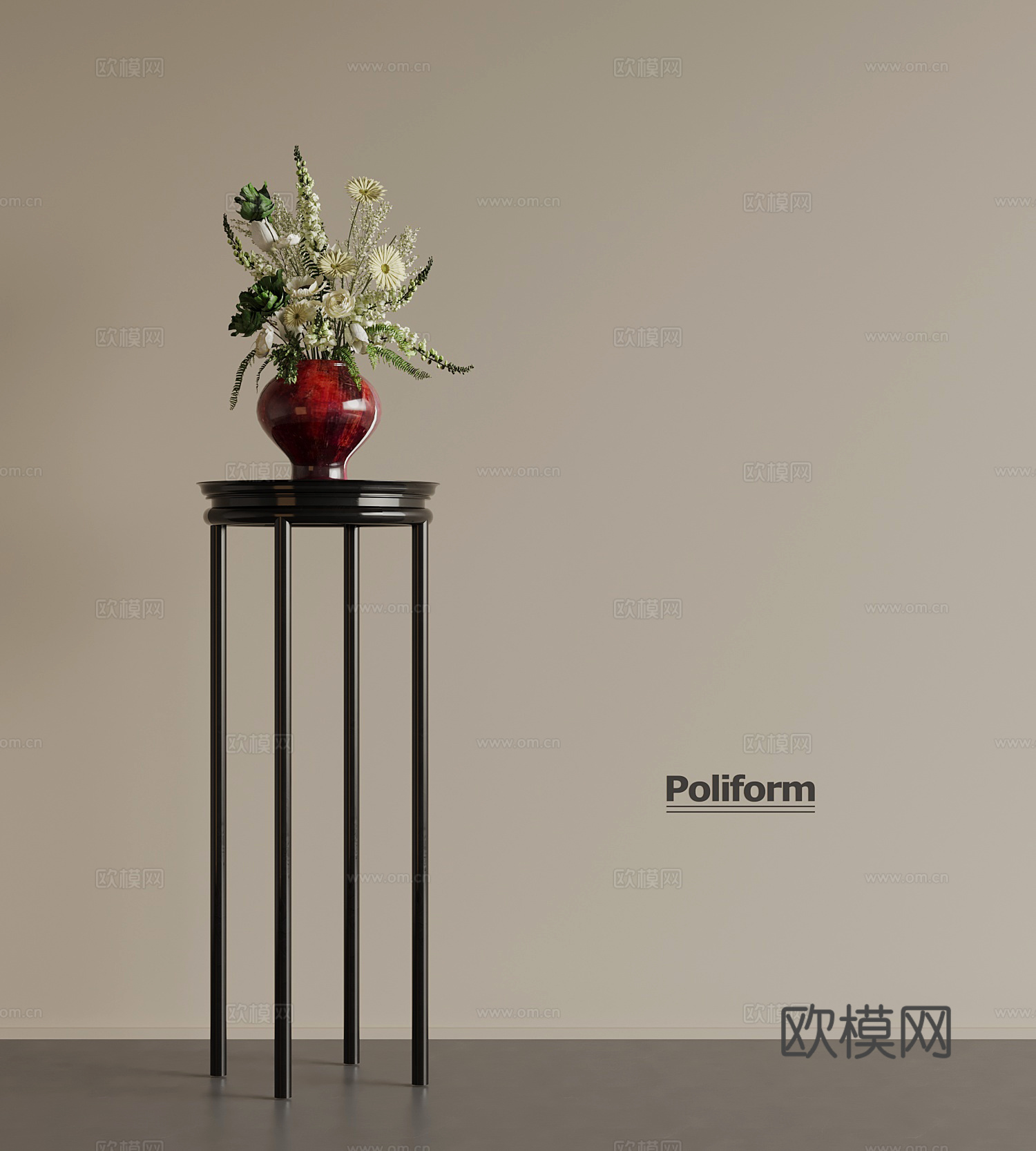新中式花瓶 花架3d模型