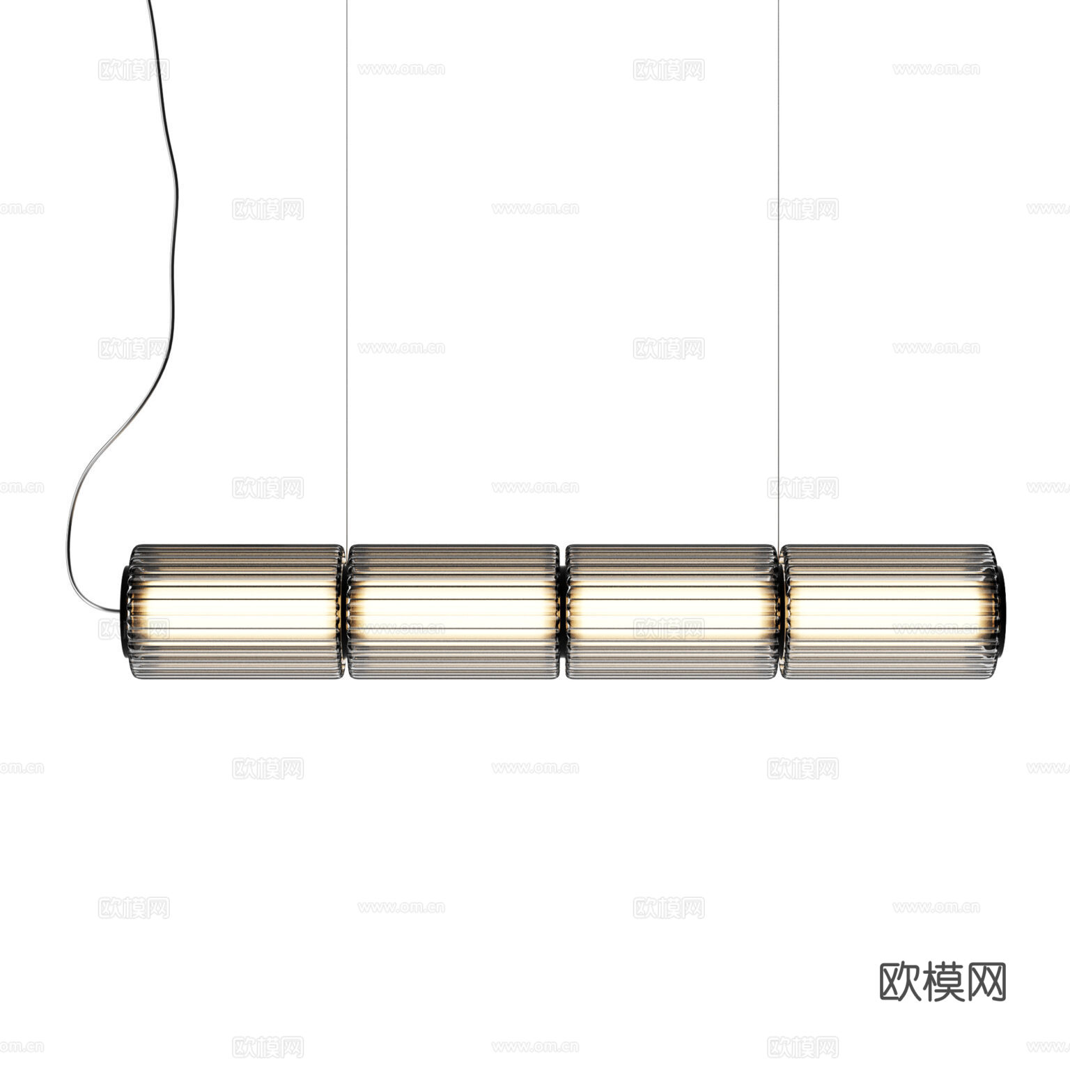 ANDlight 现代吊灯 极简吊灯 玻璃吊灯 长条吊灯3d模型