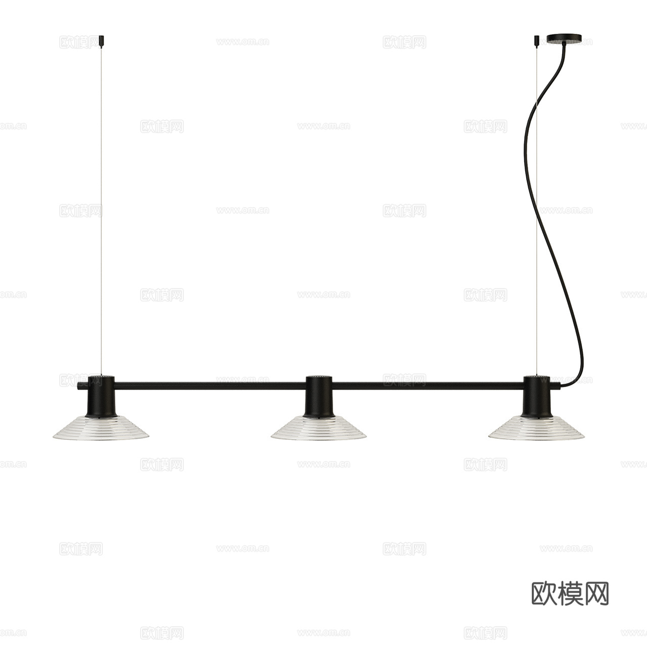 Zero 极简吊灯 装饰吊灯 多头吊灯 长条吊灯 餐厅吊灯3d模型