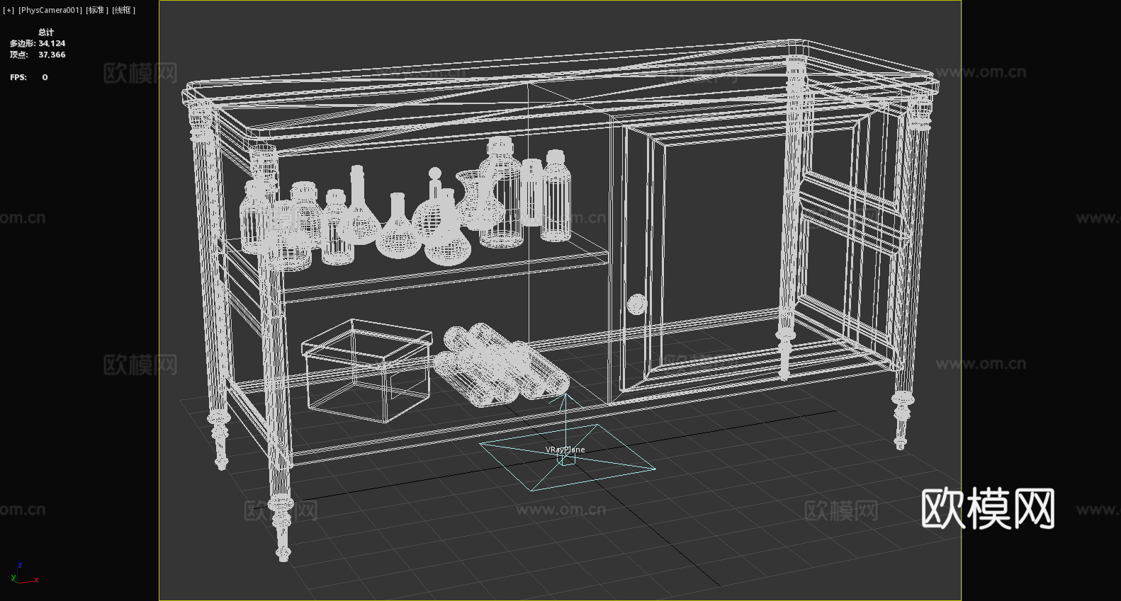 柜子 木柜 置物柜 储物柜 展示柜3d模型