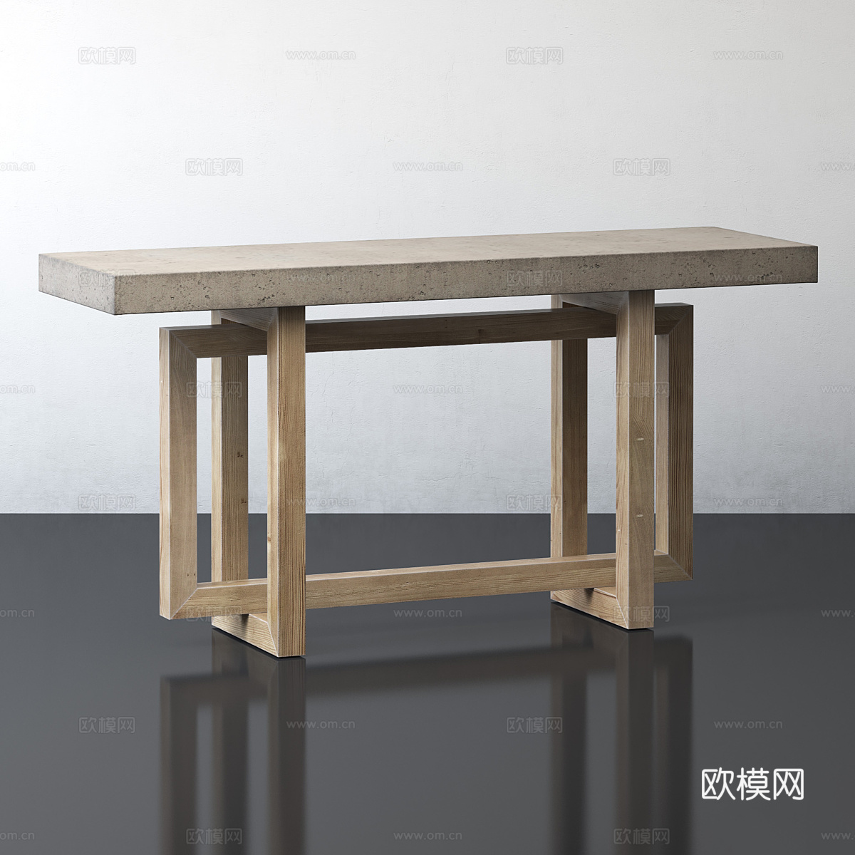 新中式侘寂端景台 玄关桌3d模型