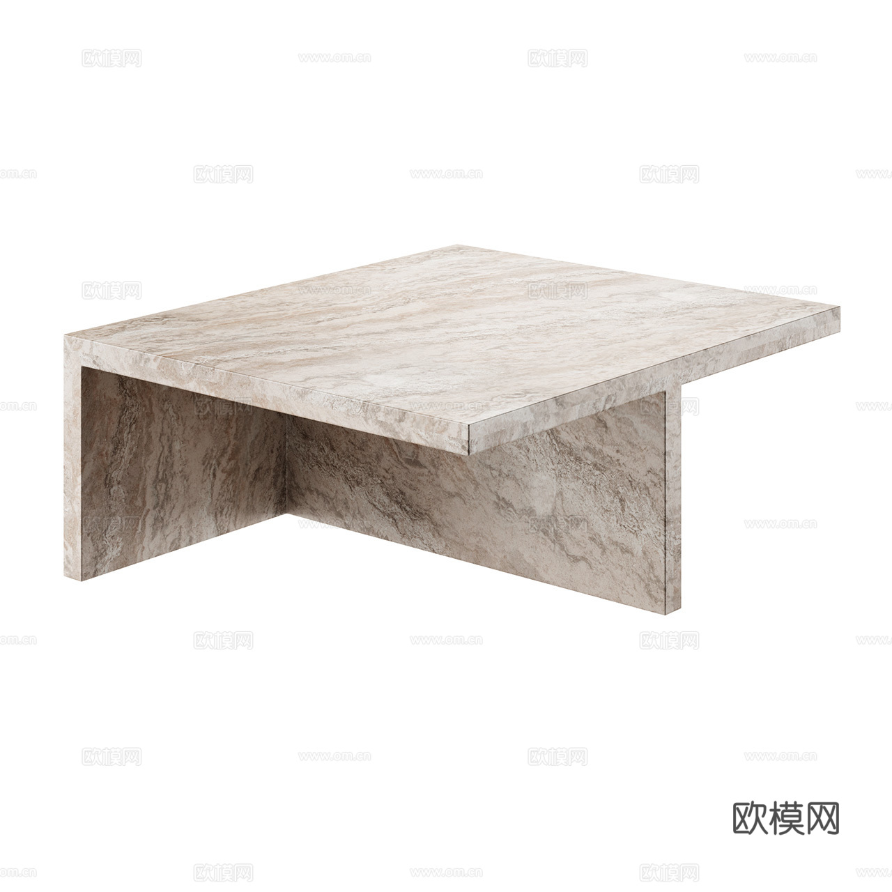 Eichholtz 极简茶几 大理石茶几 洞石茶几3d模型
