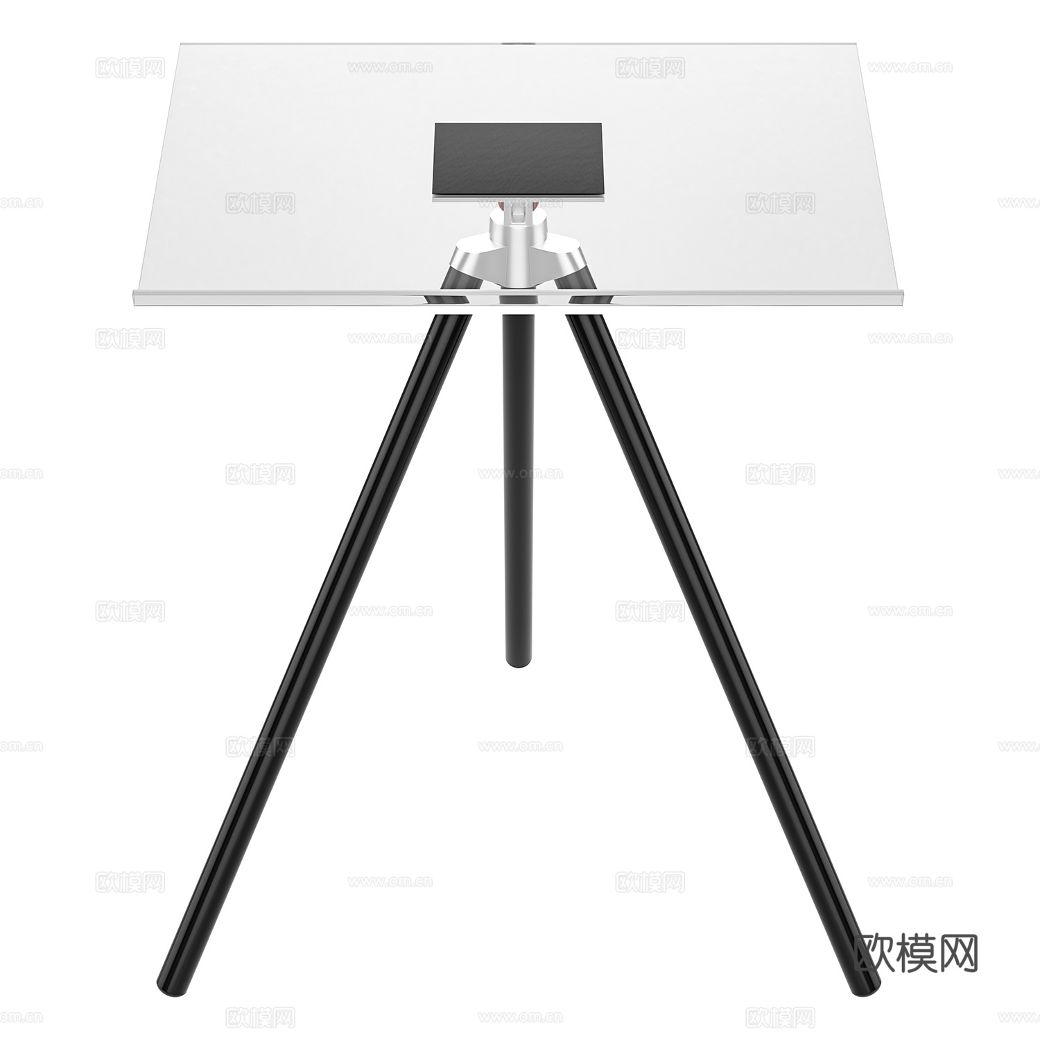 现代极简玻璃三脚架桌子3d模型