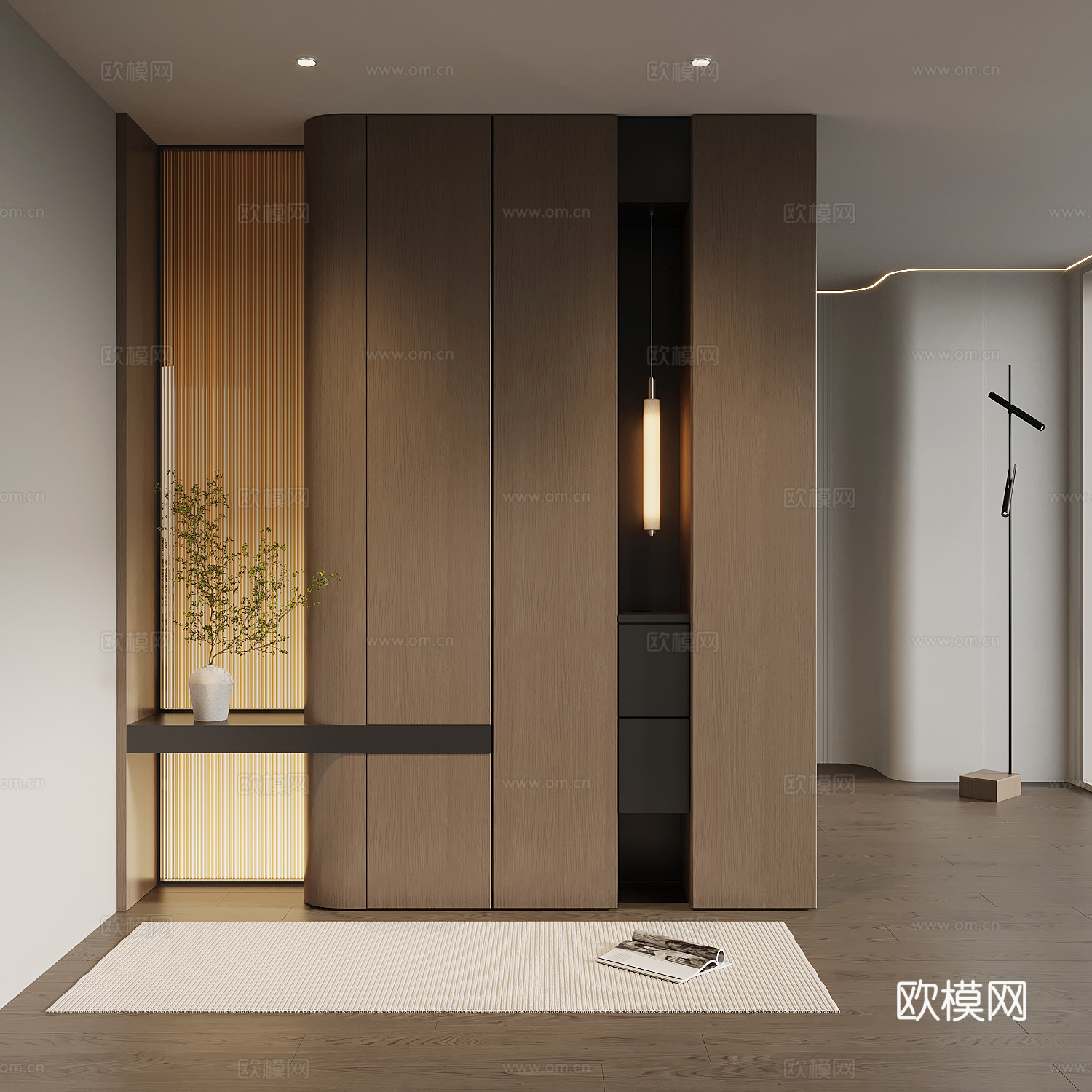 现代意式玄关su模型